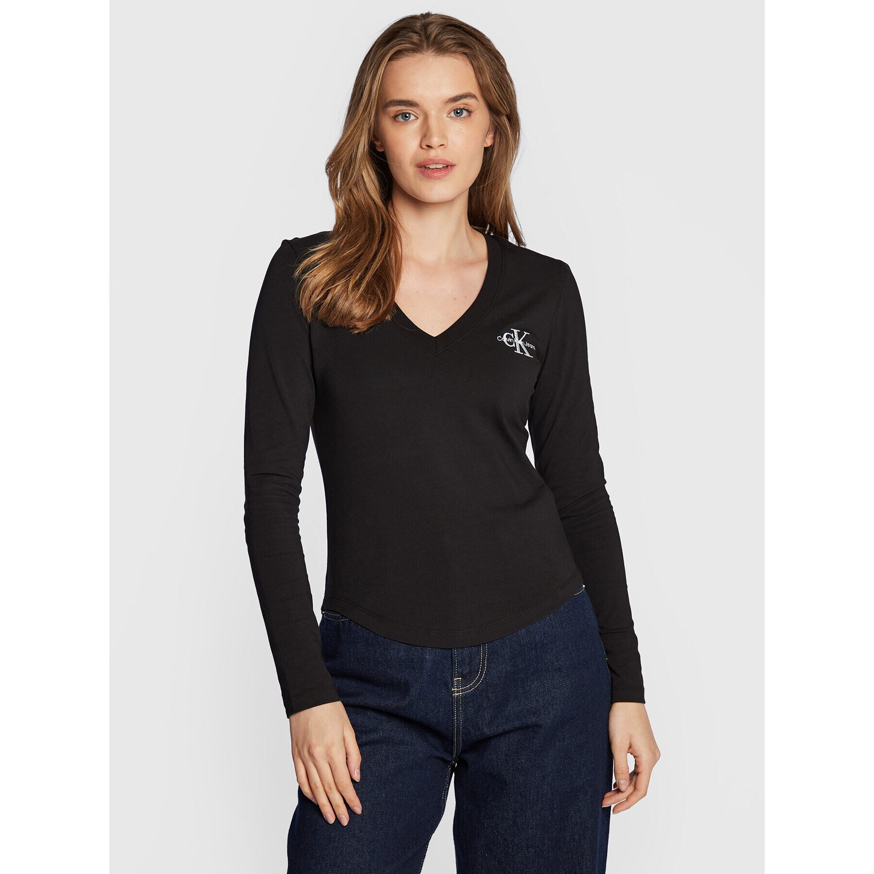 Calvin Klein Jeans Блуза J20J219888 Черен Regular Fit - Pepit.bg