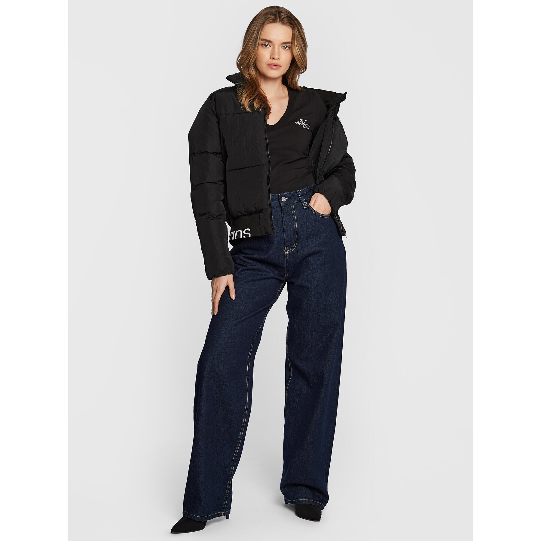 Calvin Klein Jeans Блуза J20J219888 Черен Regular Fit - Pepit.bg