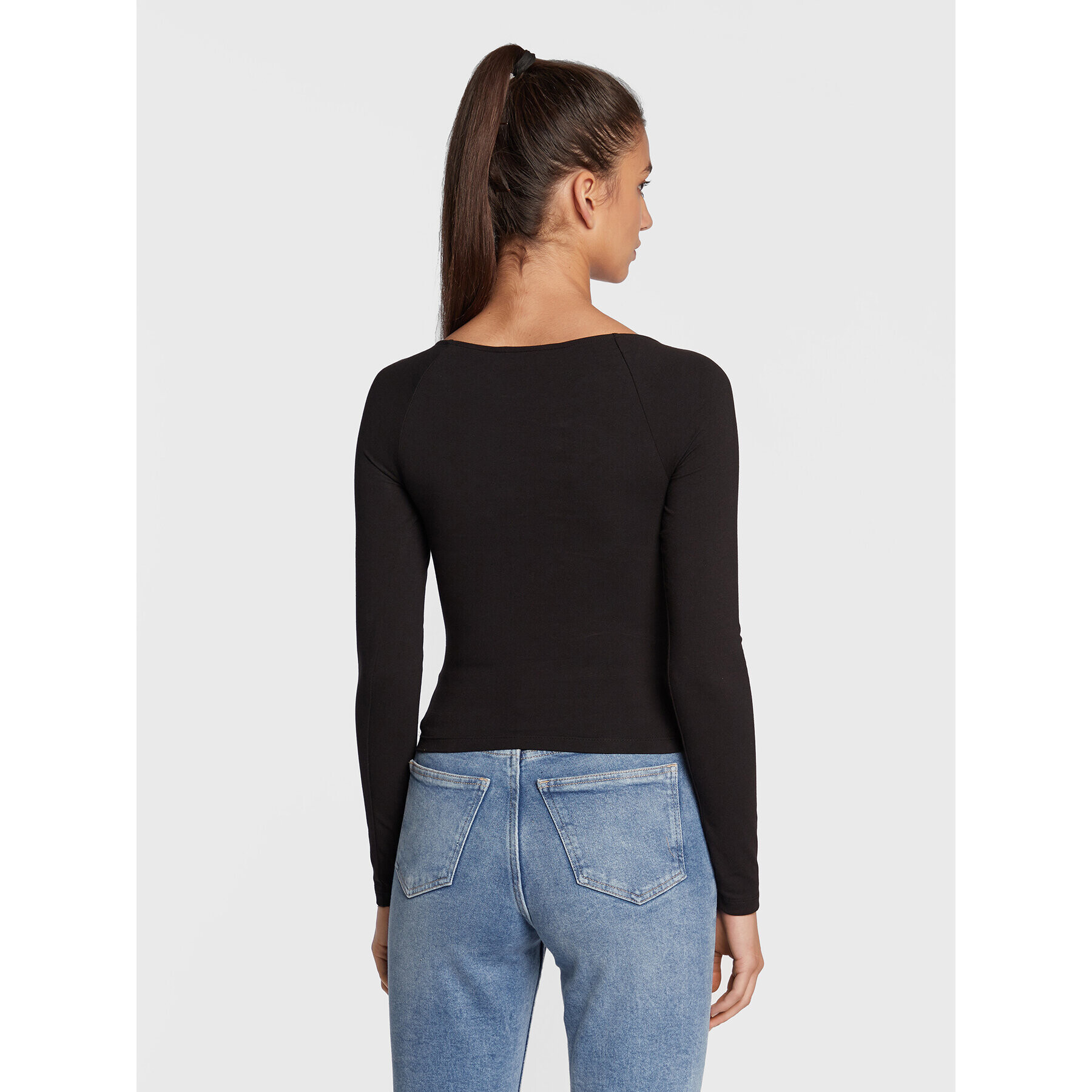 Calvin Klein Jeans Блуза J20J219996 Черен Slim Fit - Pepit.bg