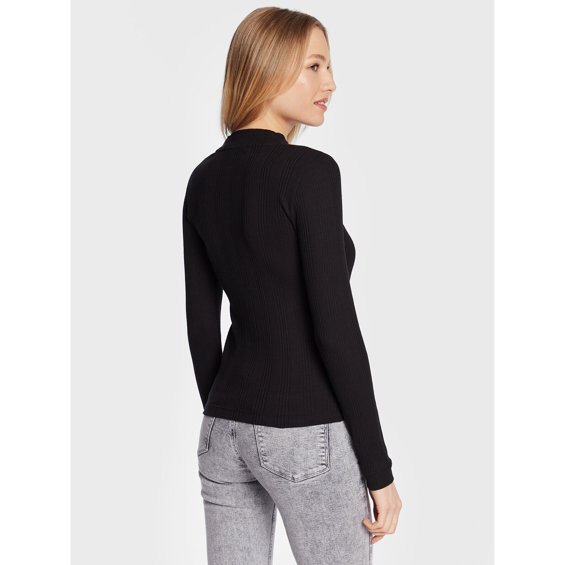 Calvin Klein Jeans Блуза J20J220295 Черен Slim Fit - Pepit.bg