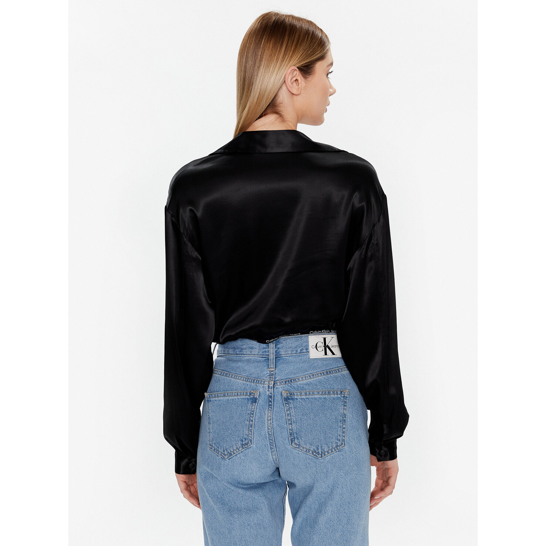 Calvin Klein Jeans Блуза J20J220327 Черен Regular Fit - Pepit.bg