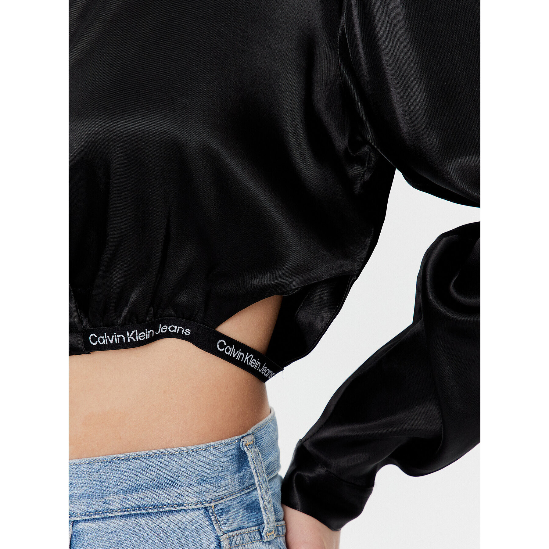 Calvin Klein Jeans Блуза J20J220327 Черен Regular Fit - Pepit.bg