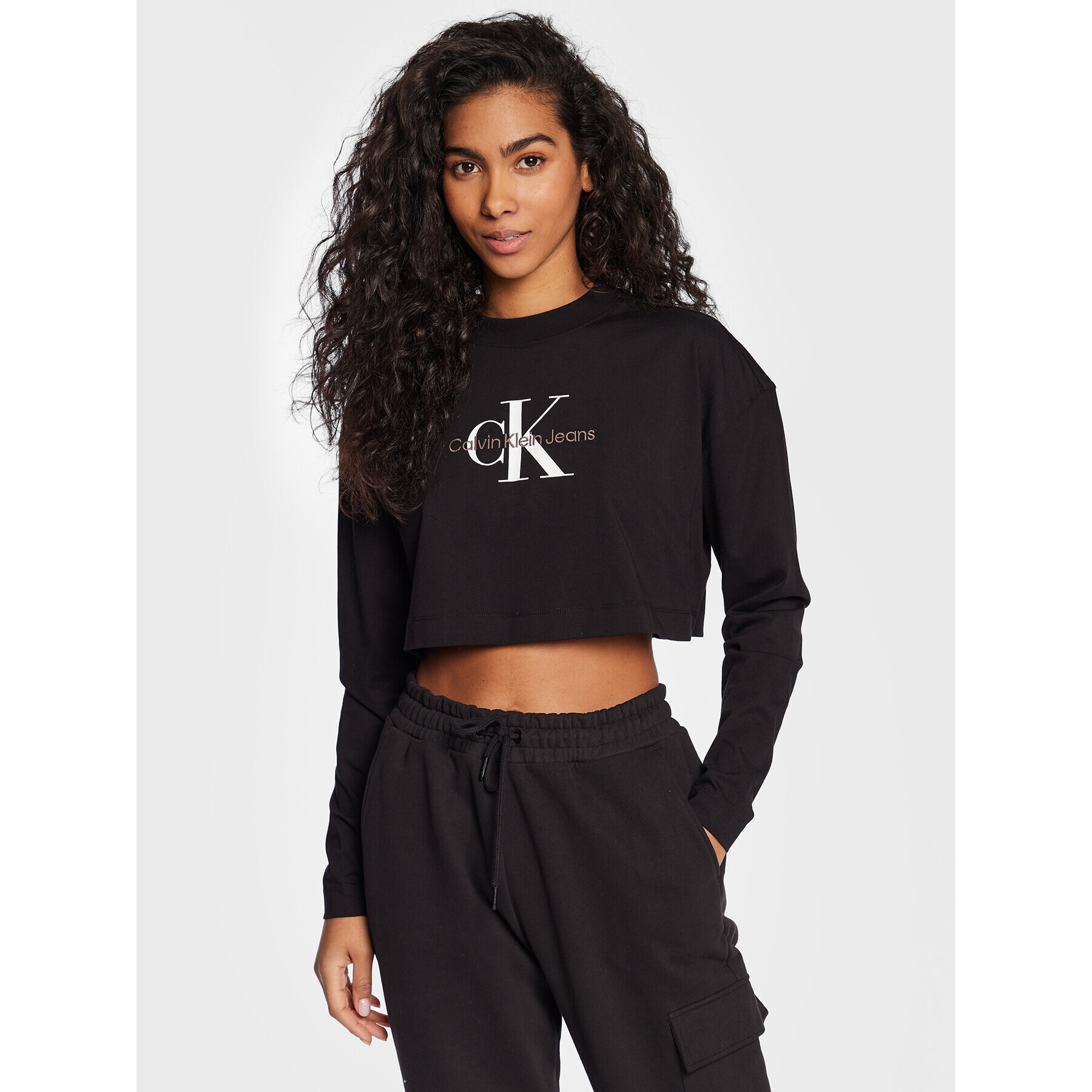 Calvin Klein Jeans Блуза J20J220950 Черен Regular Fit - Pepit.bg