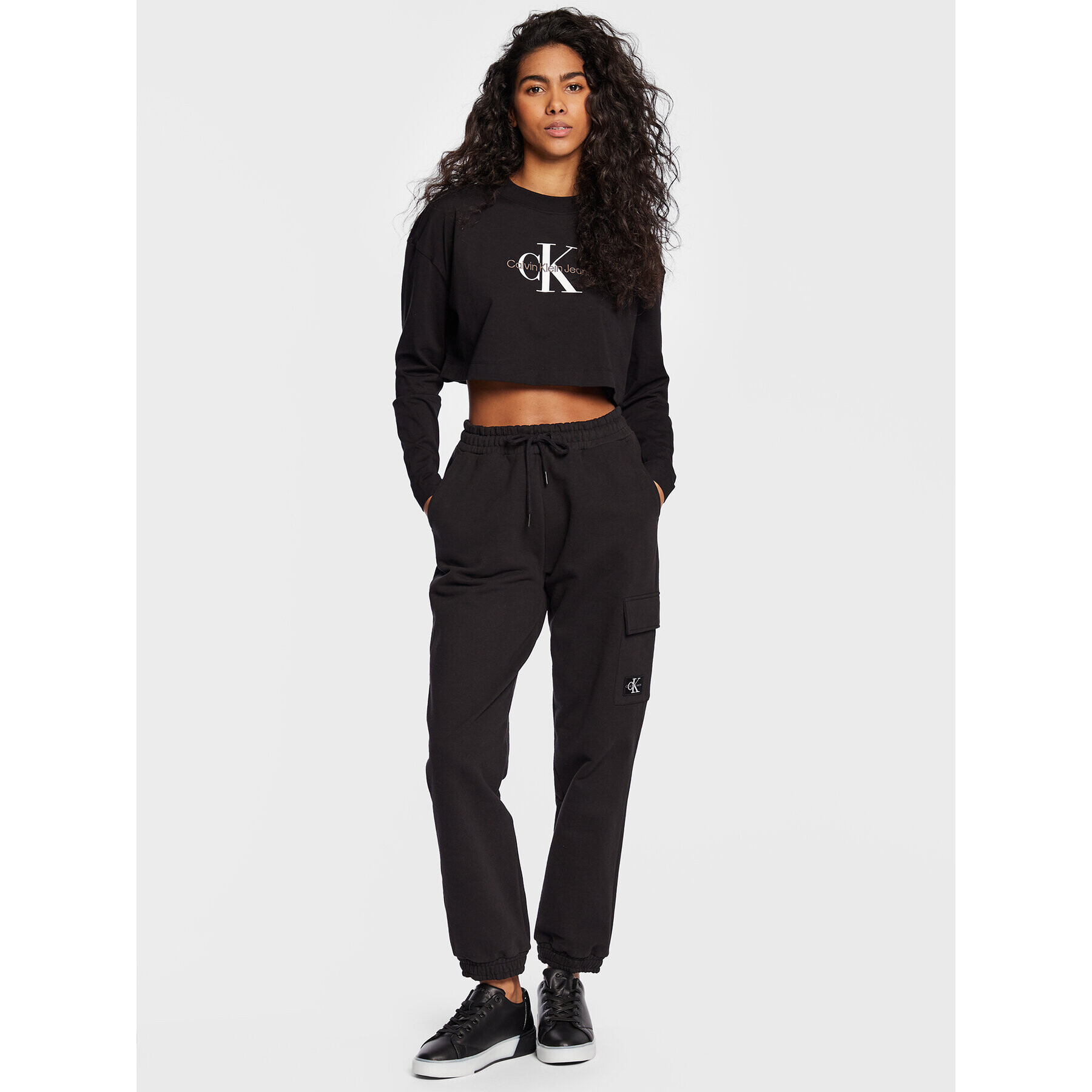Calvin Klein Jeans Блуза J20J220950 Черен Regular Fit - Pepit.bg