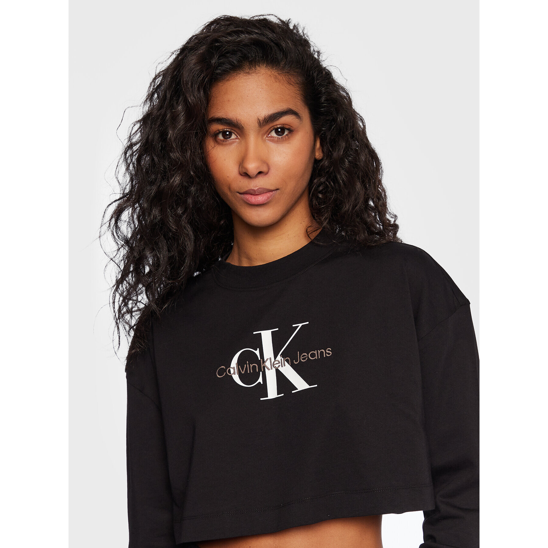 Calvin Klein Jeans Блуза J20J220950 Черен Regular Fit - Pepit.bg