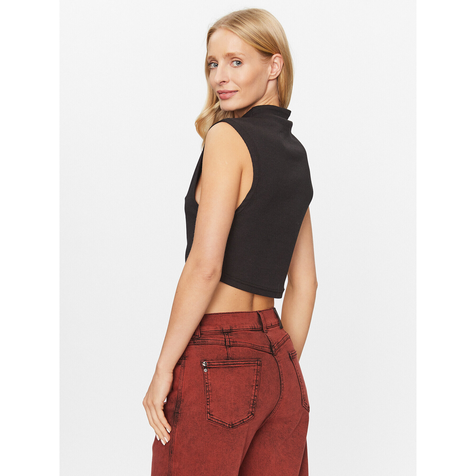 Calvin Klein Jeans Блуза J20J221419 Черен Slim Fit - Pepit.bg
