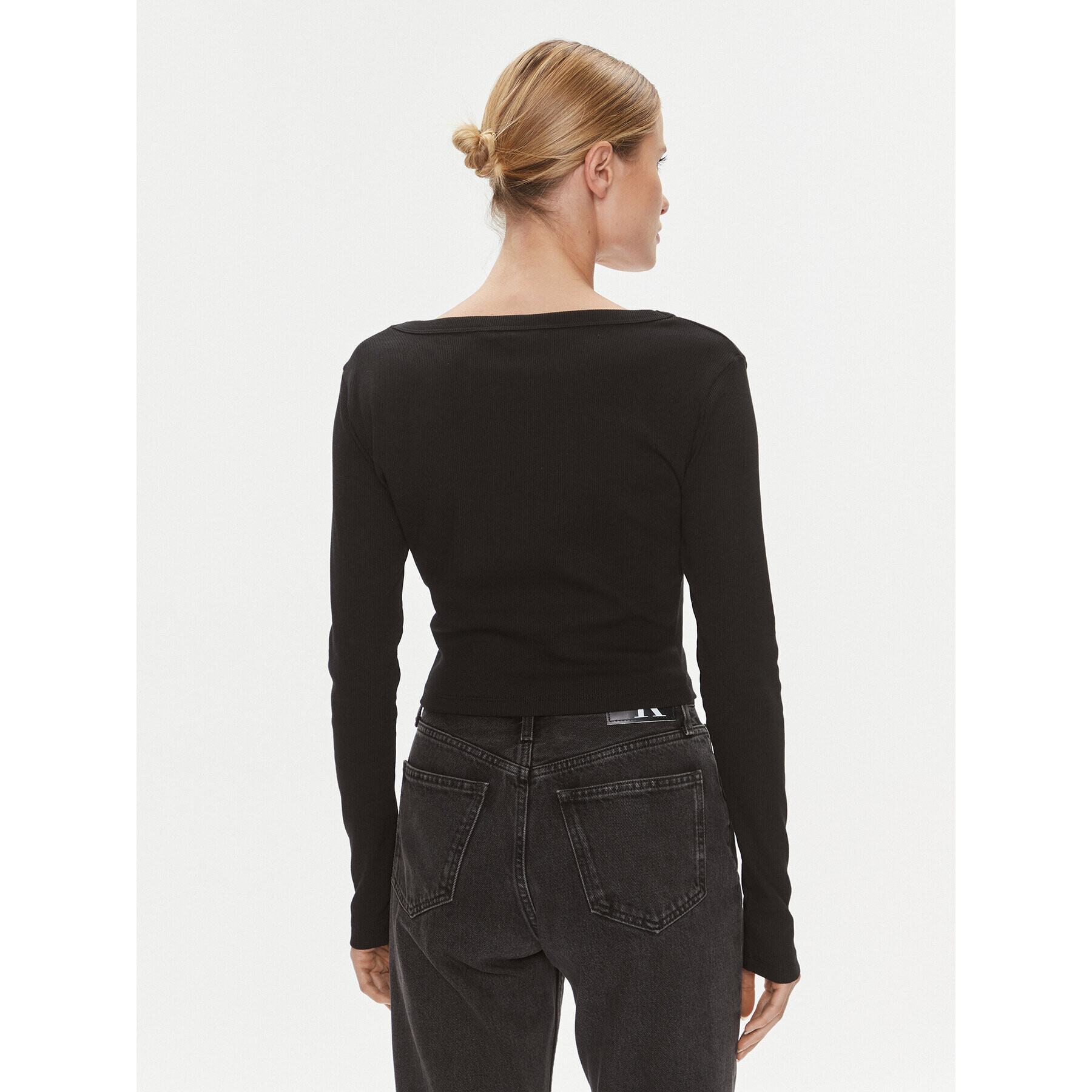 Calvin Klein Jeans Блуза J20J222570 Черен Regular Fit - Pepit.bg