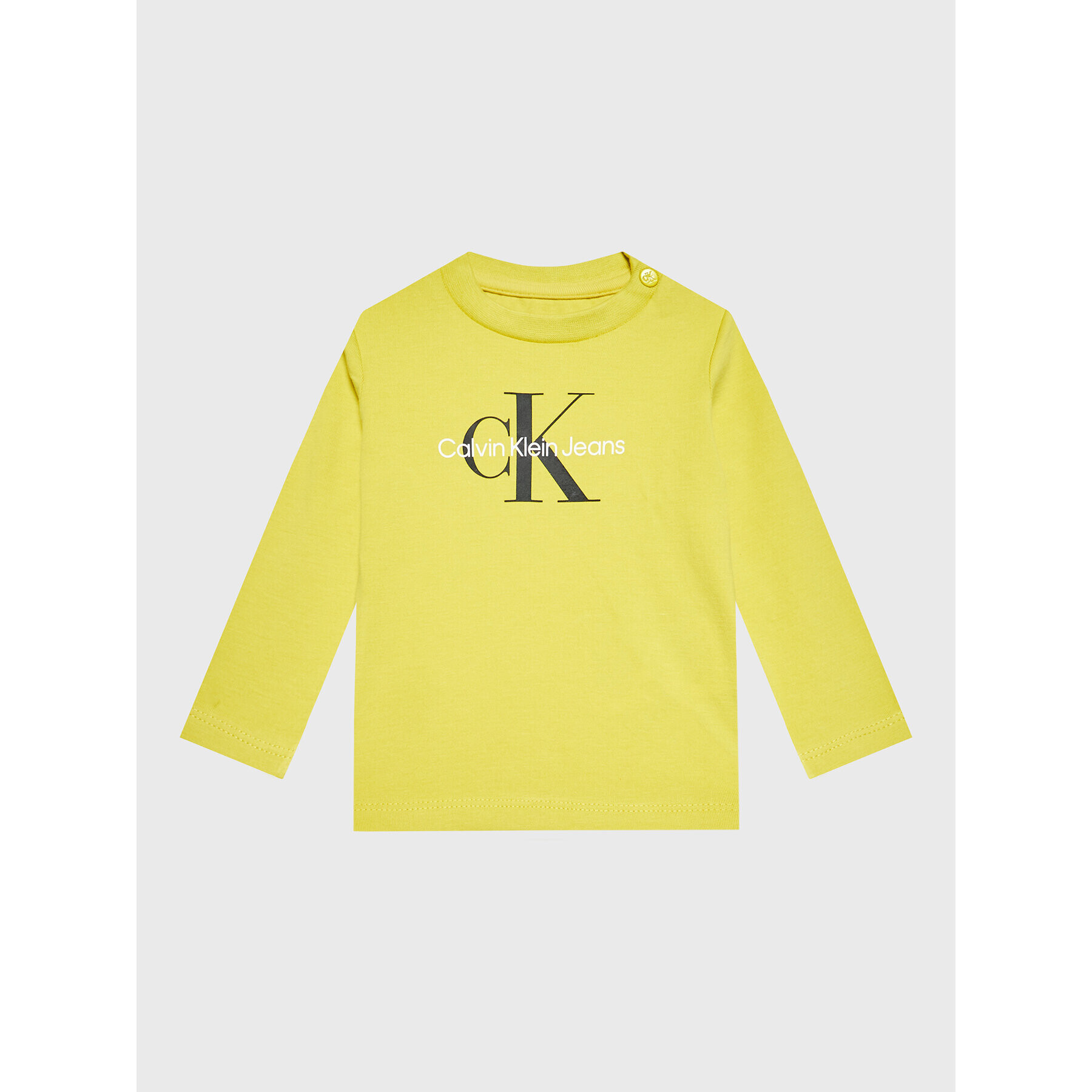 Calvin Klein Jeans Блуза Monogram IN0IN00005 Жълт Regular Fit - Pepit.bg
