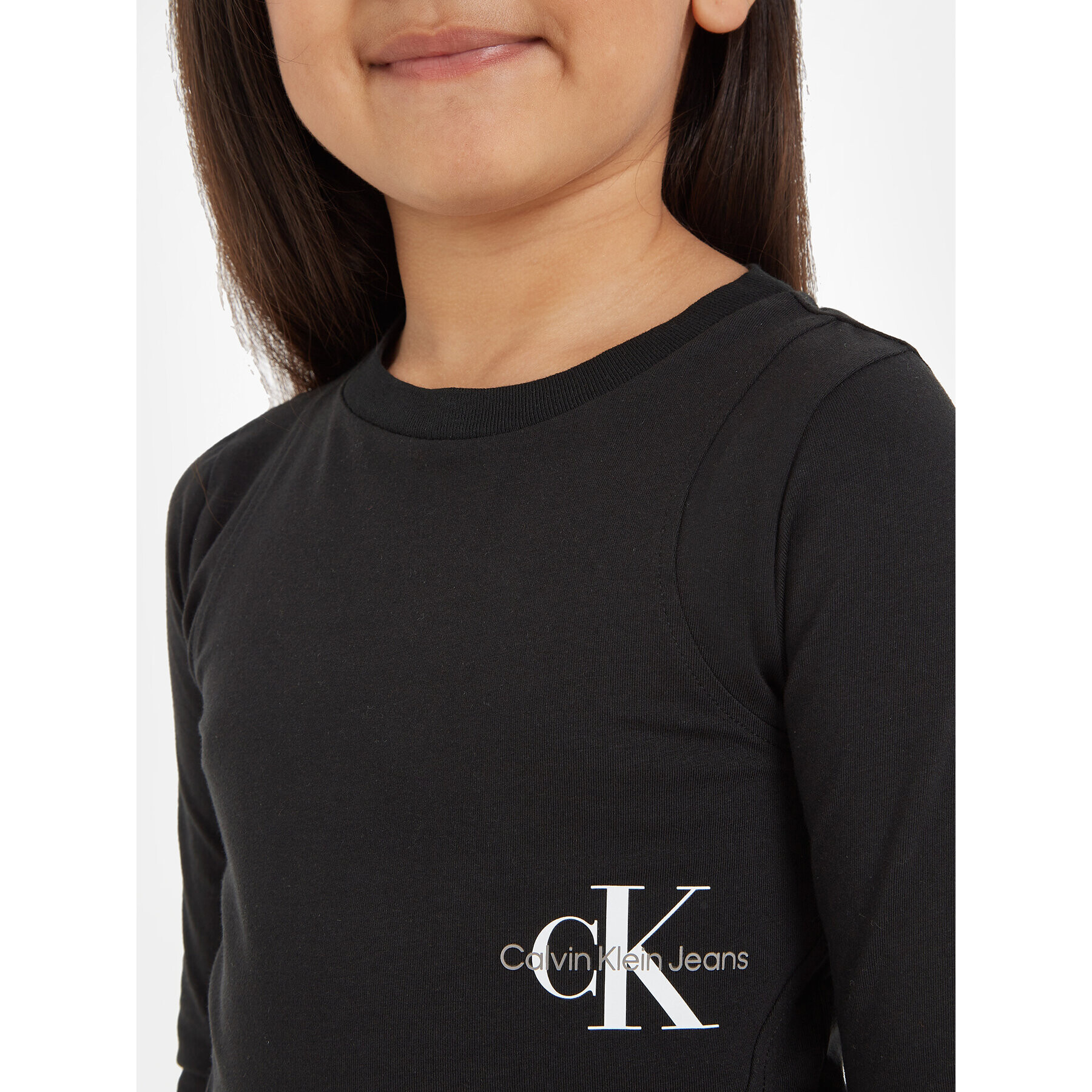 Calvin Klein Jeans Блуза Monogram Off Placed IG0IG02104 Черен Slim Fit - Pepit.bg