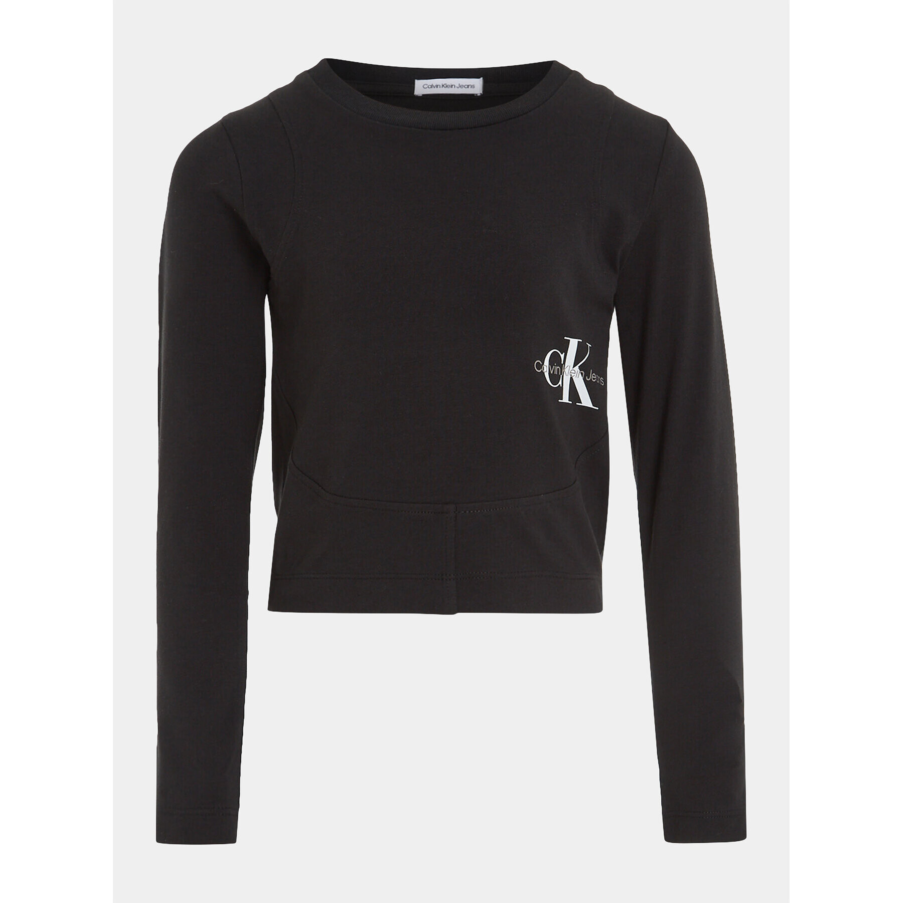 Calvin Klein Jeans Блуза Monogram Off Placed IG0IG02104 Черен Slim Fit - Pepit.bg