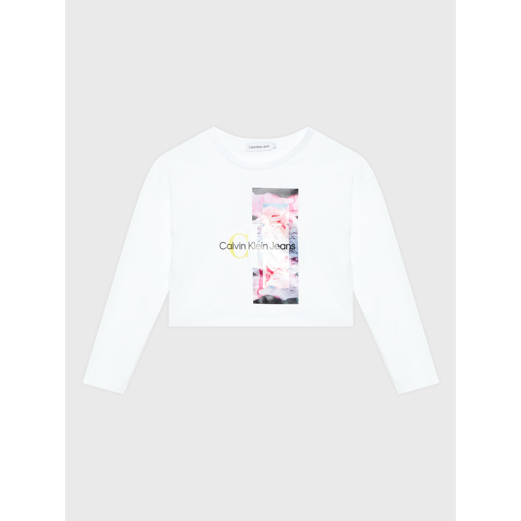 Calvin Klein Jeans Блуза Polaroid IG0IG01805 Бял Regular Fit - Pepit.bg