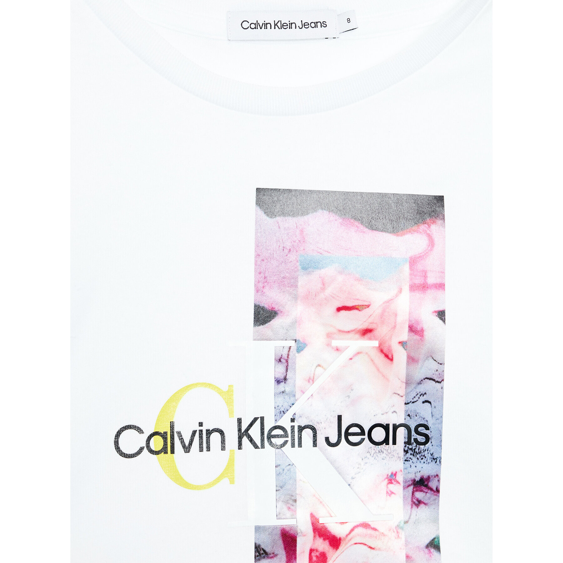 Calvin Klein Jeans Блуза Polaroid IG0IG01805 Бял Regular Fit - Pepit.bg
