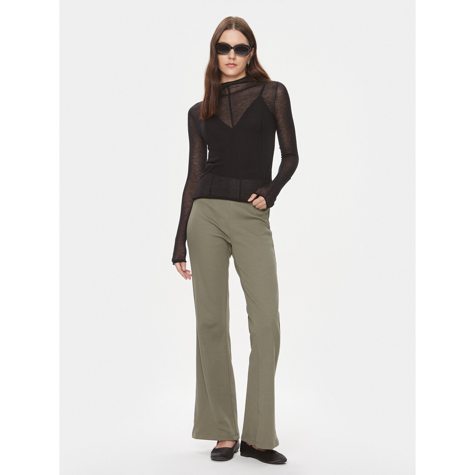 Calvin Klein Jeans Блуза Sheer J20J222925 Черен Regular Fit - Pepit.bg