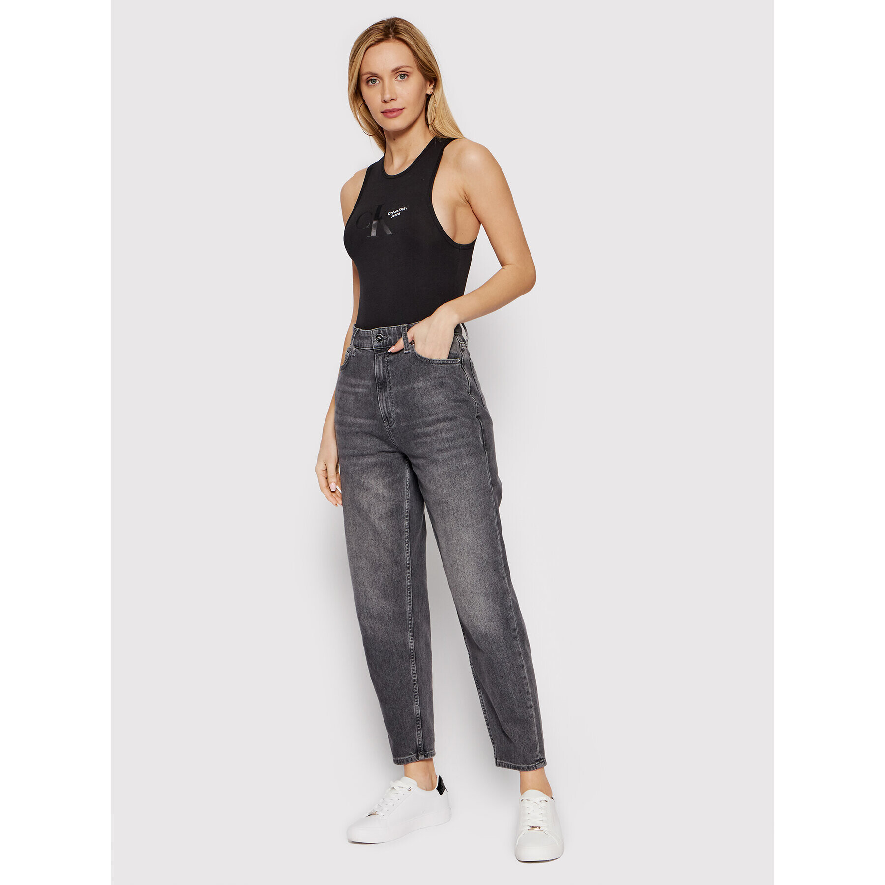 Calvin Klein Jeans Боди J20J218261 Черен Slim Fit - Pepit.bg