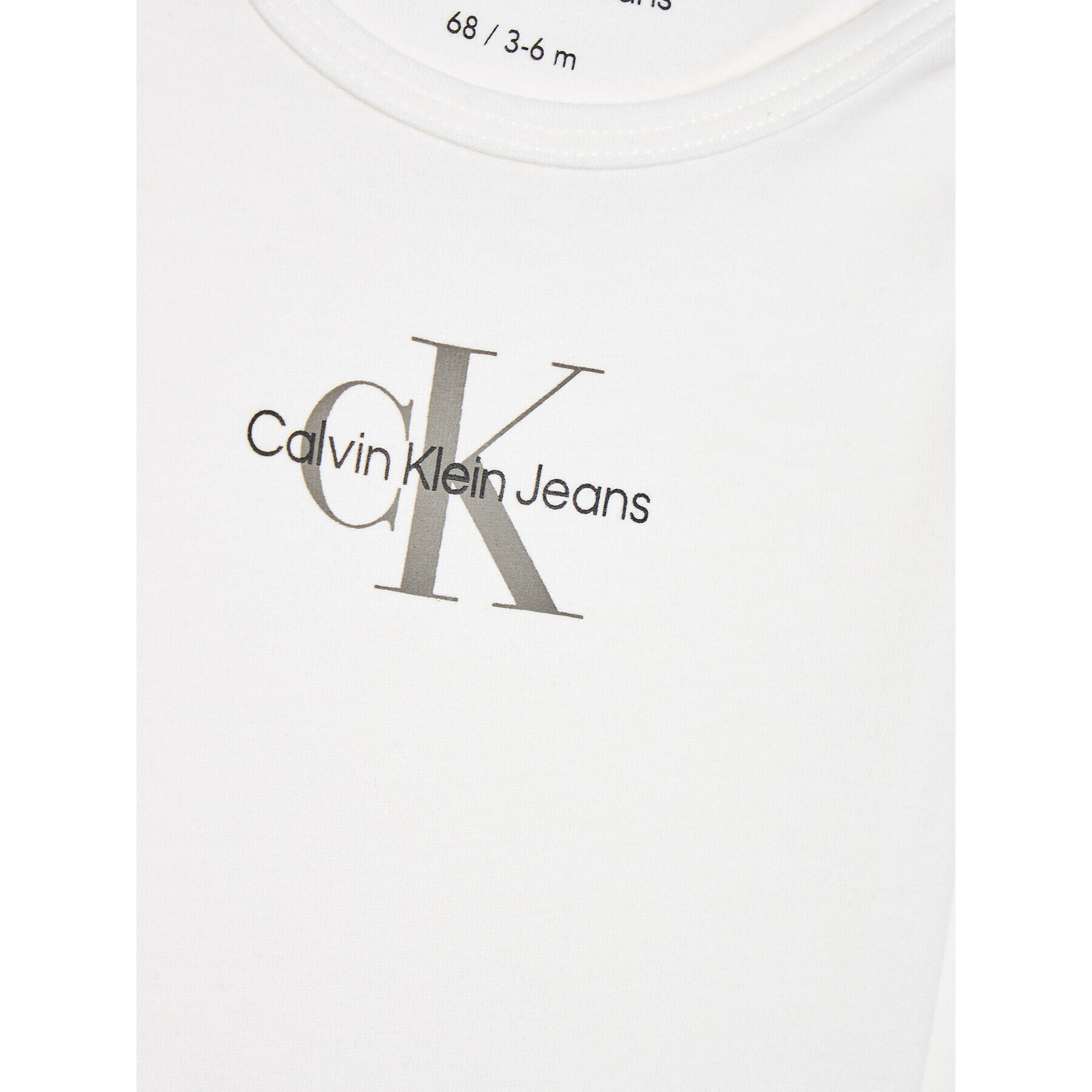 Calvin Klein Jeans Детско боди Monogram IN0IN00033 Бял Regular Fit - Pepit.bg