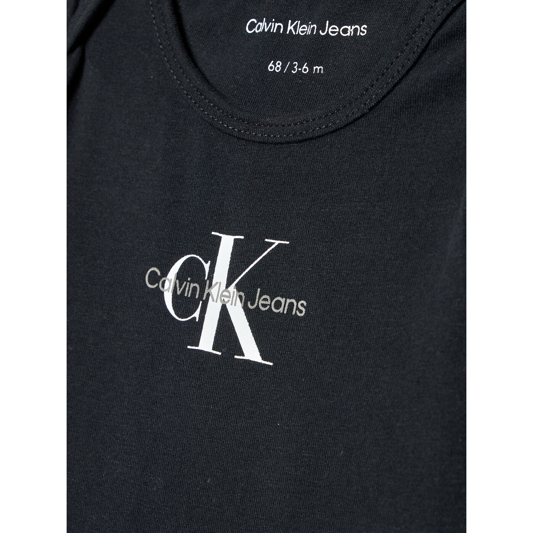 Calvin Klein Jeans Детско боди Monogram IN0IN00033 Черен Regular Fit - Pepit.bg