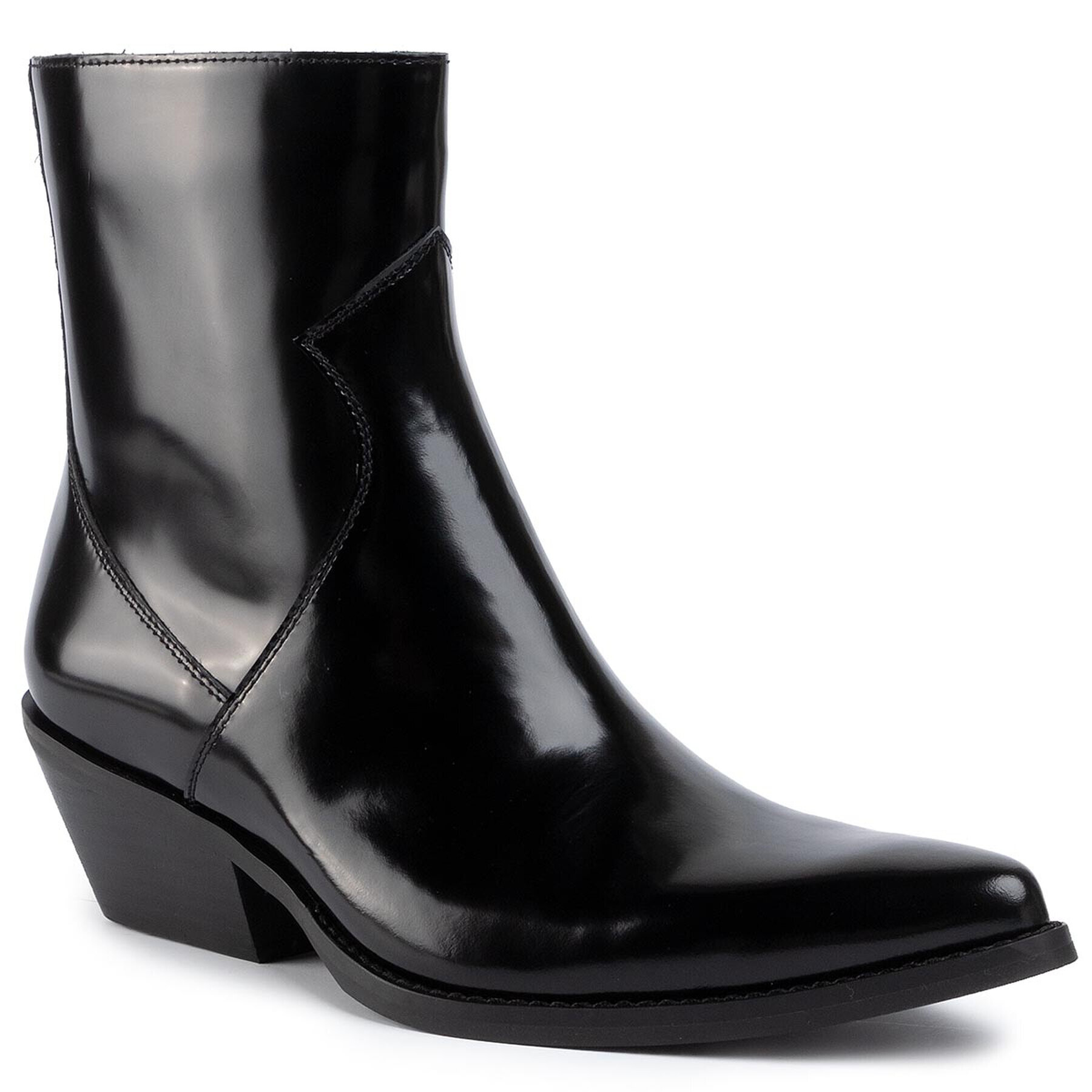 Calvin Klein Jeans Боти Arianna Box Calf R0727 Черен - Pepit.bg