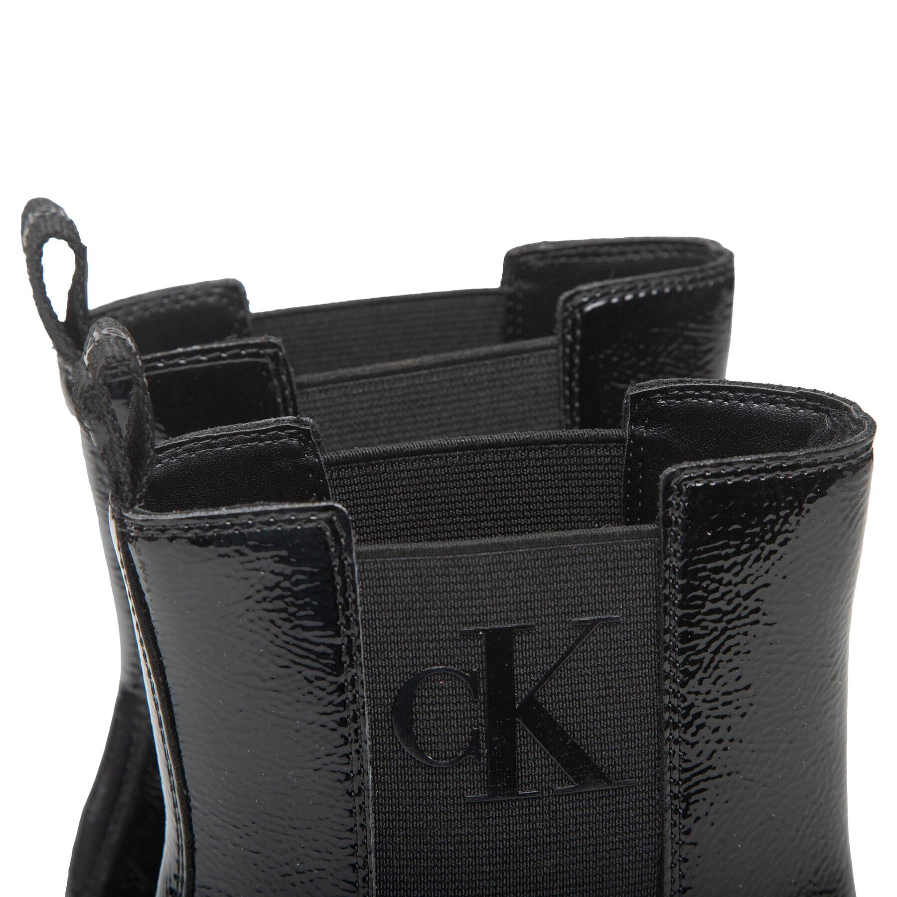 Calvin Klein Jeans Боти Block Heel Boot Naplak YW0YW00856 Черен - Pepit.bg