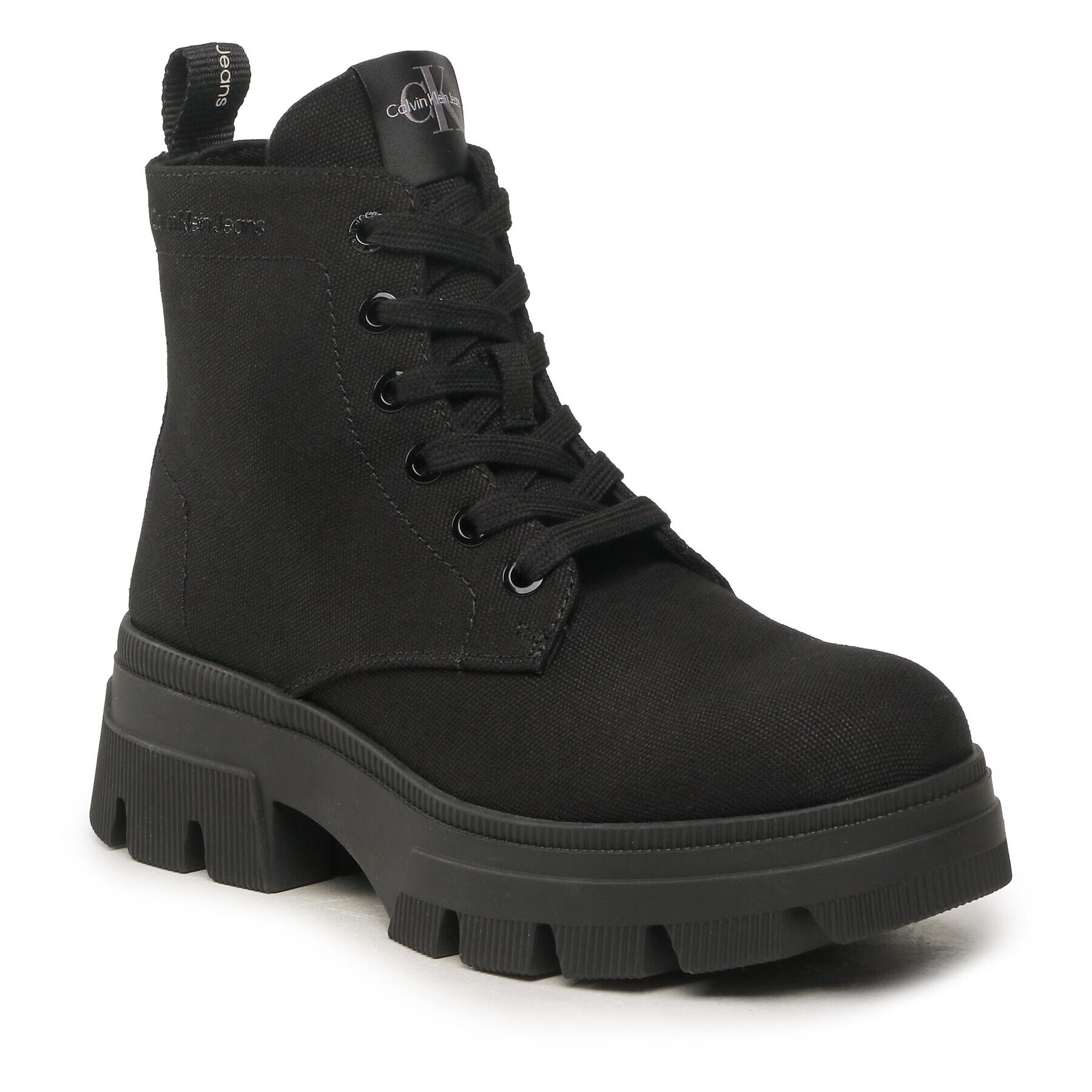 Calvin Klein Jeans Боти Chunky Combat Laceup Boot Co YW0YW01239 Черен - Pepit.bg