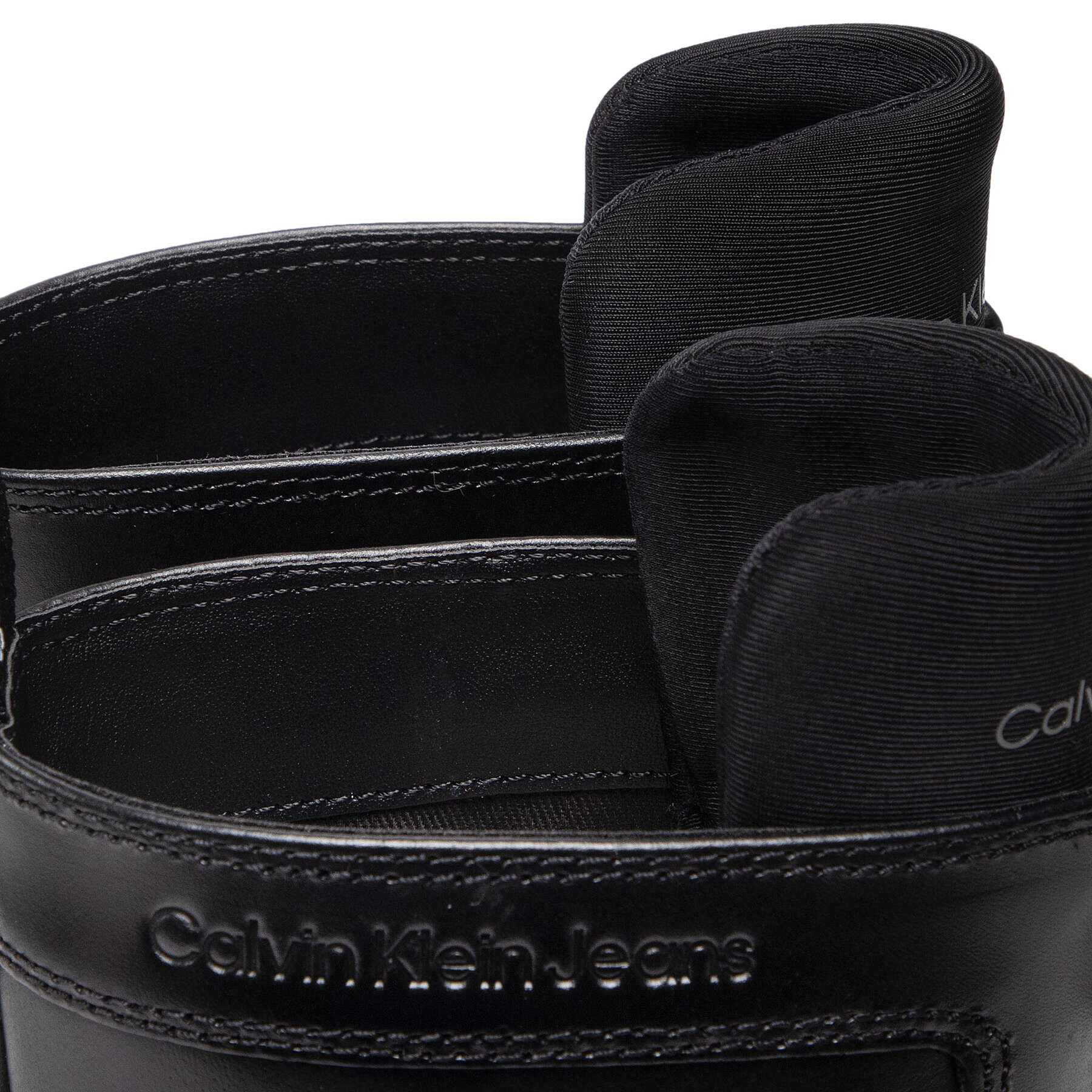 Calvin Klein Jeans Боти Chunky Heeled Boot W/Zip YW0YW00728 Черен - Pepit.bg