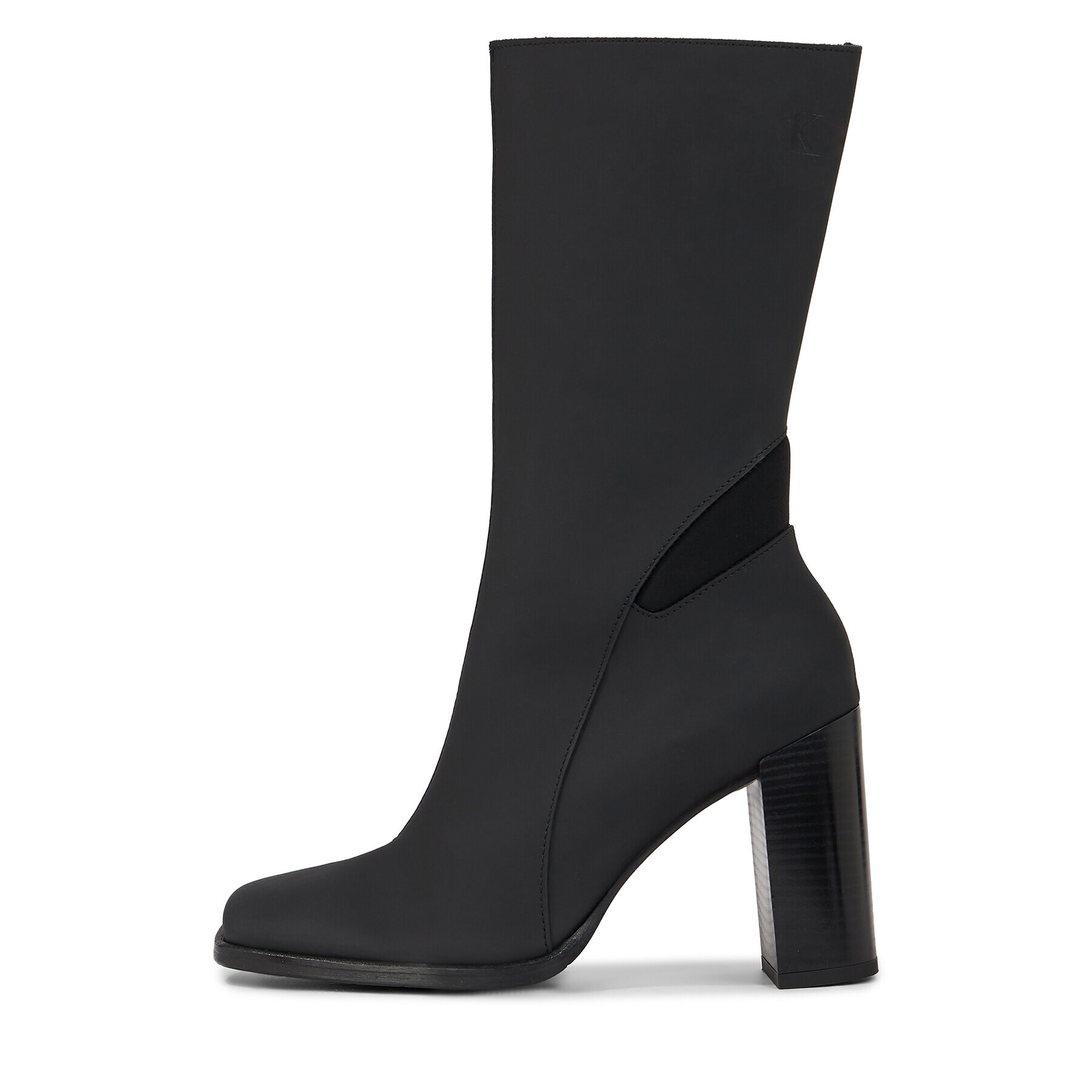 Calvin Klein Jeans Боти Heel Zip Boot Lth Wn YW0YW01113 Черен - Pepit.bg