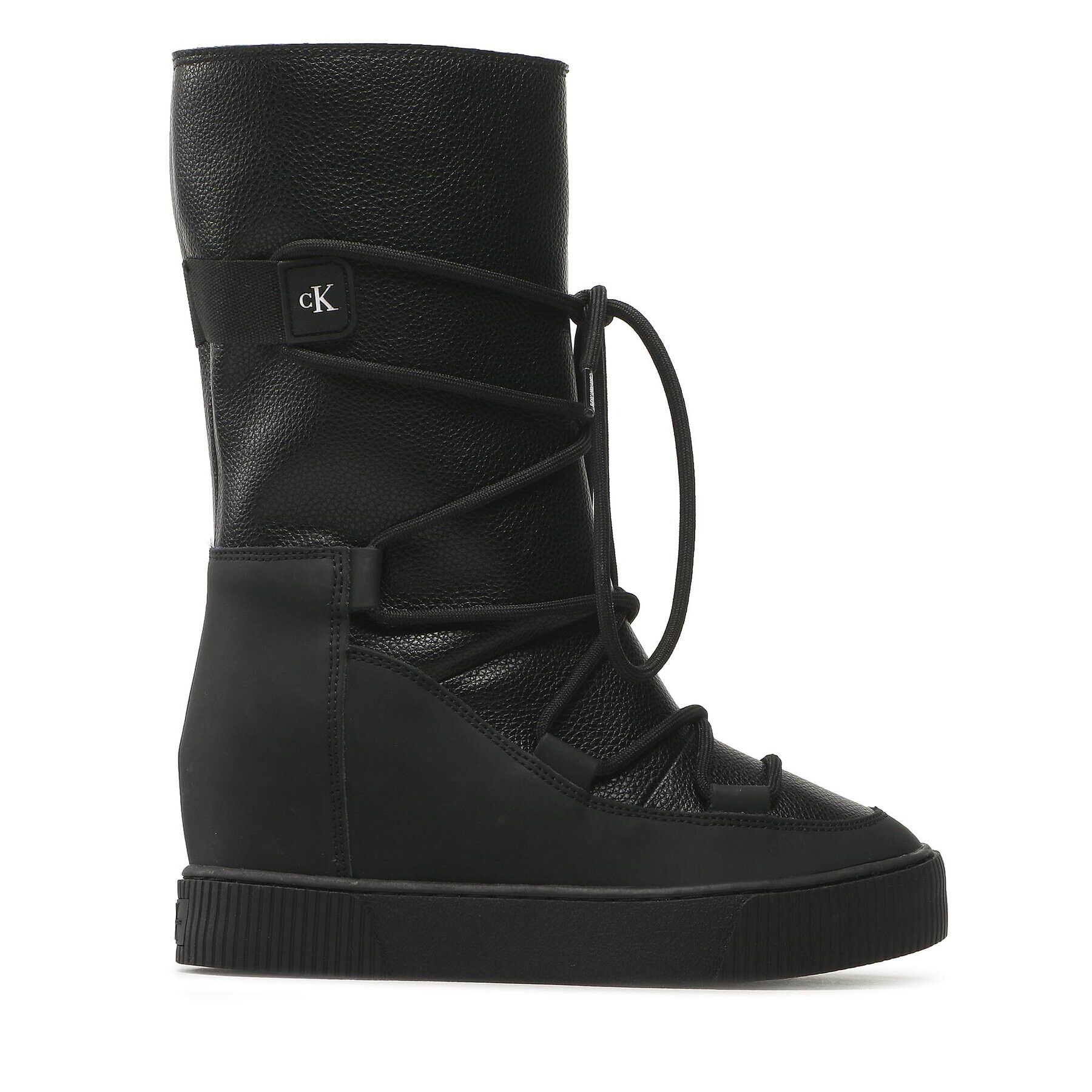 Calvin Klein Jeans Боти Hidden Wedge Cupsole Snow Boot YW0YW00772 Черен - Pepit.bg