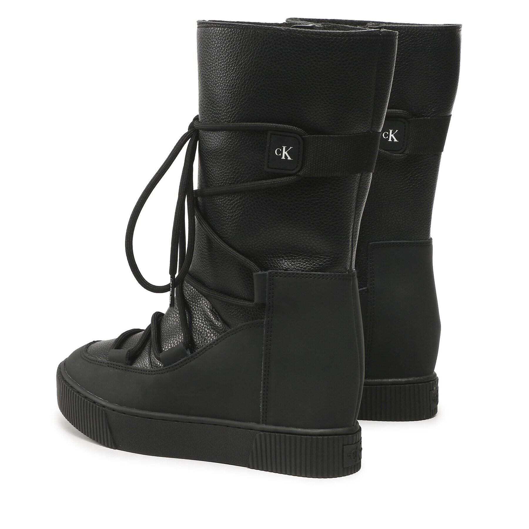 Calvin Klein Jeans Боти Hidden Wedge Cupsole Snow Boot YW0YW00772 Черен - Pepit.bg