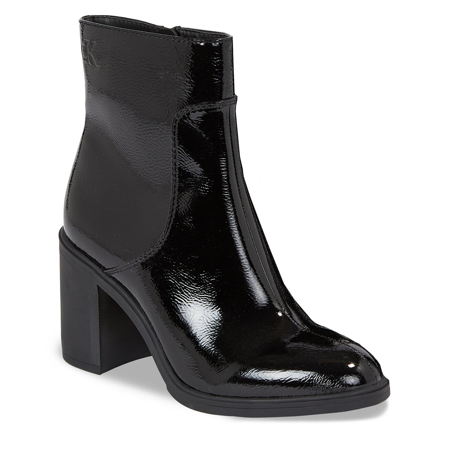 Calvin Klein Jeans Боти Mid Block Heel Boot Naplak Wn YW0YW01258 Черен - Pepit.bg