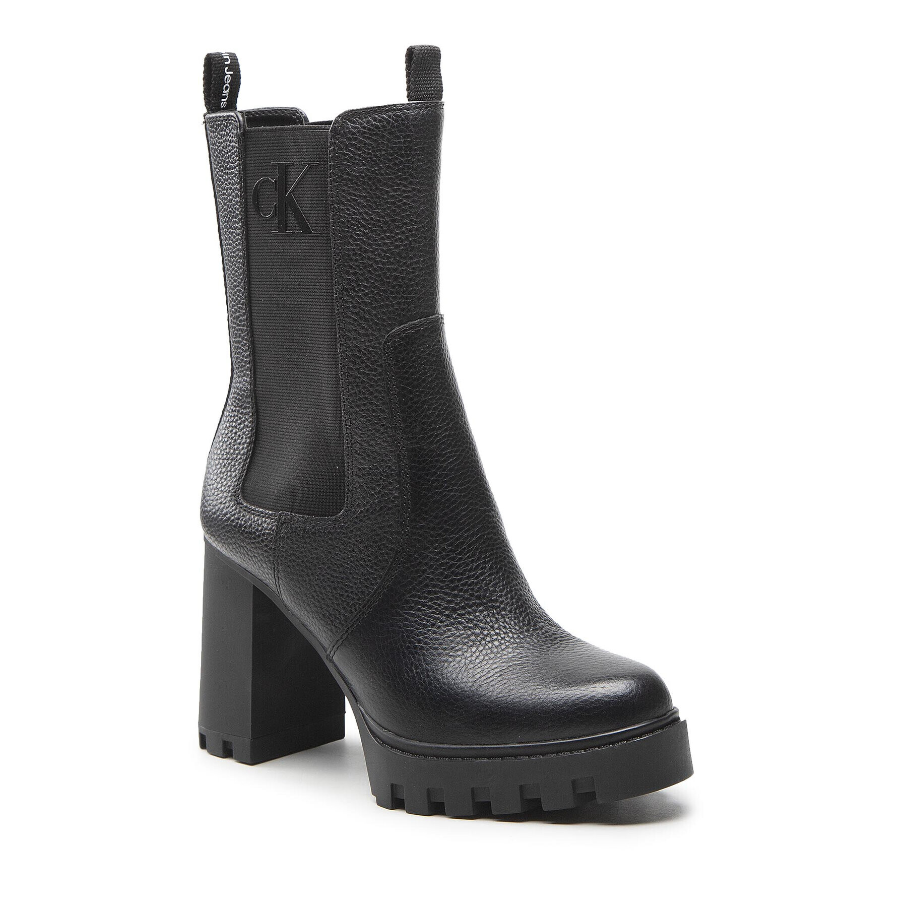 Calvin Klein Jeans Боти Platform Boot Chelsea YW0YW00727 Черен - Pepit.bg