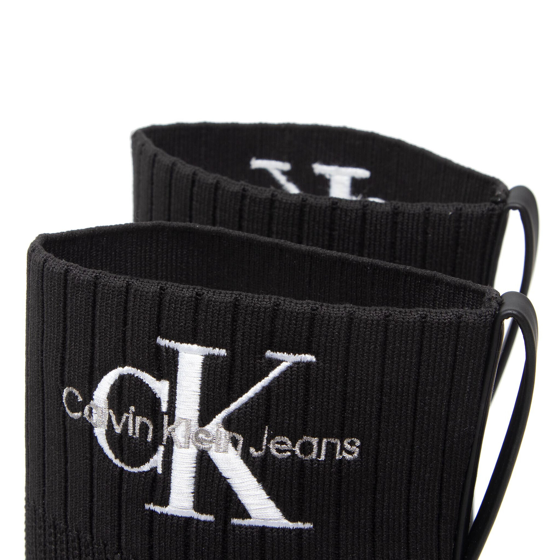 Calvin Klein Jeans Боти Platform Boot Sock YW0YW00726 Черен - Pepit.bg