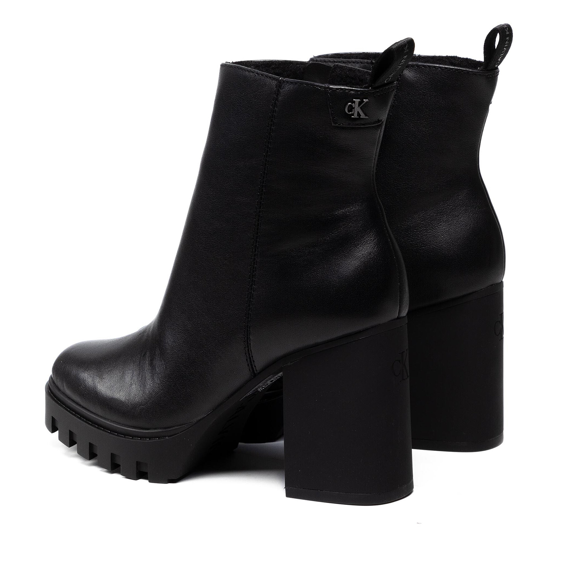 Calvin Klein Jeans Боти Platform Mid Boot W Zip 95 YW0YW00415 Черен - Pepit.bg