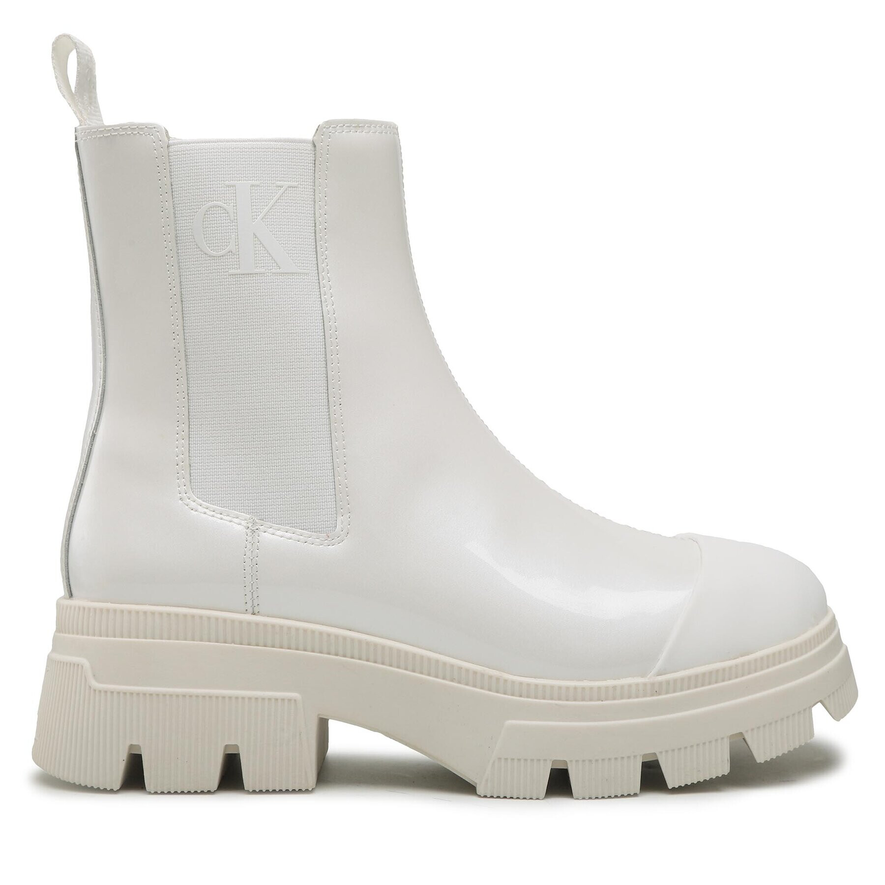 Calvin Klein Jeans Боти тип челси Chunky Comabt Chelsea Boot YW0YW00855 Бял - Pepit.bg