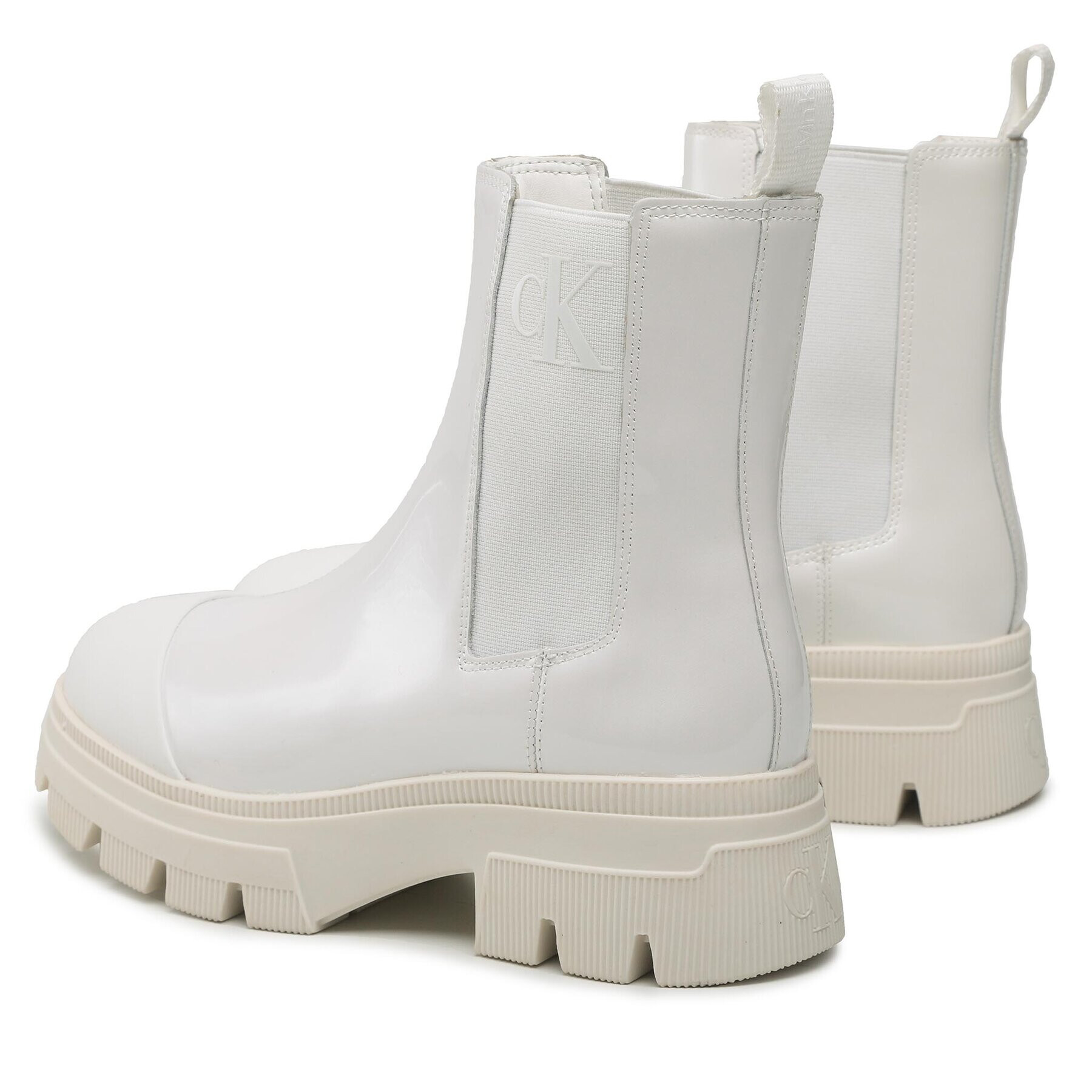 Calvin Klein Jeans Боти тип челси Chunky Comabt Chelsea Boot YW0YW00855 Бял - Pepit.bg