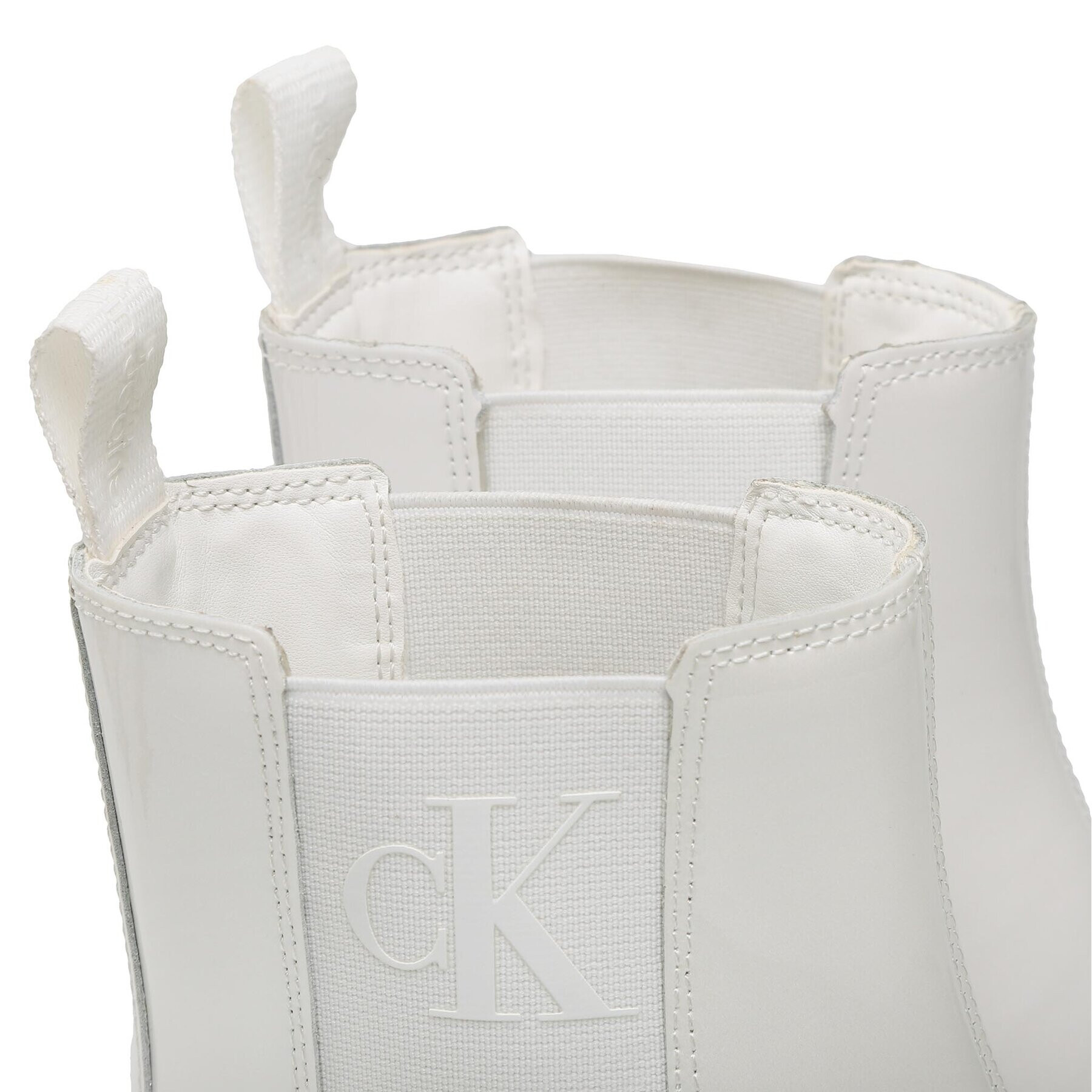 Calvin Klein Jeans Боти тип челси Chunky Comabt Chelsea Boot YW0YW00855 Бял - Pepit.bg