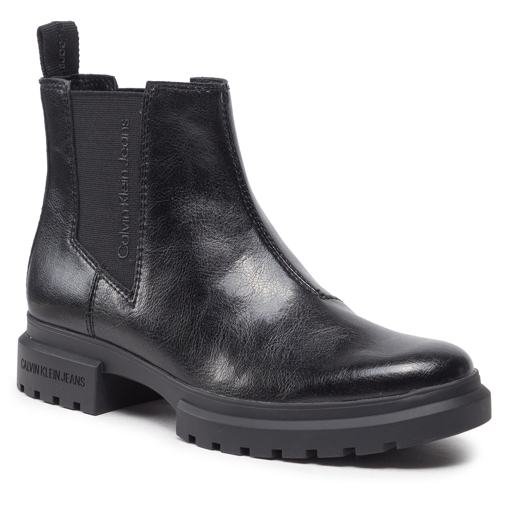 Calvin Klein Jeans Боти тип челси Cleated Chelsea Boot YW0YW00834 Черен - Pepit.bg