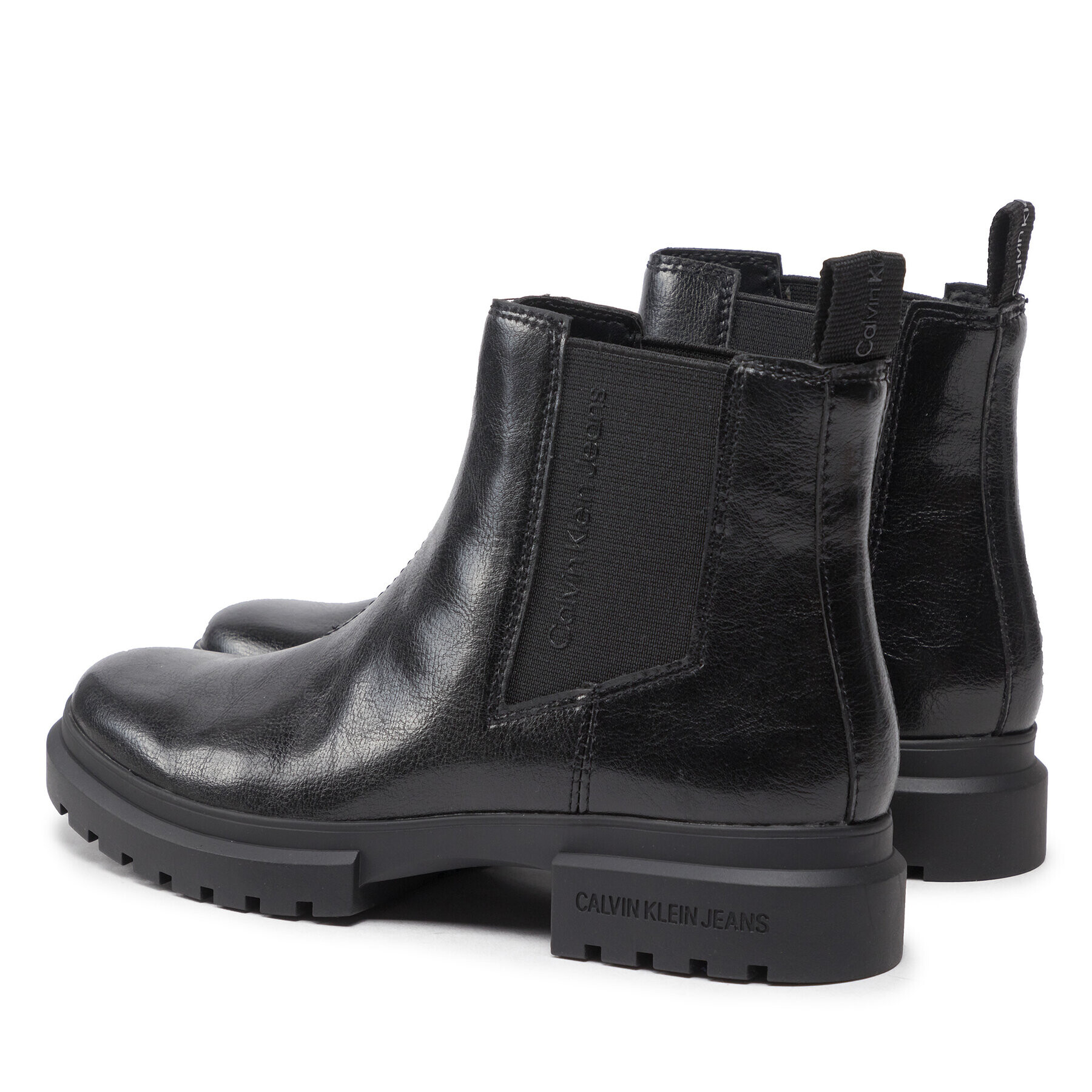 Calvin Klein Jeans Боти тип челси Cleated Chelsea Boot YW0YW00834 Черен - Pepit.bg