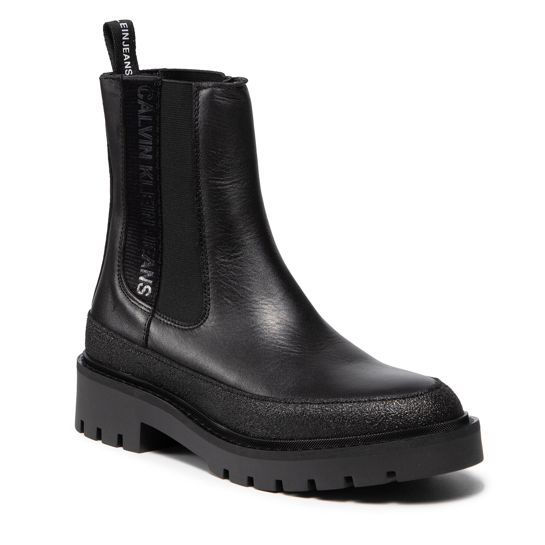 Calvin Klein Jeans Боти тип челси Combat Mid Chelsea Boot Rubber YW0YW00418 Черен - Pepit.bg