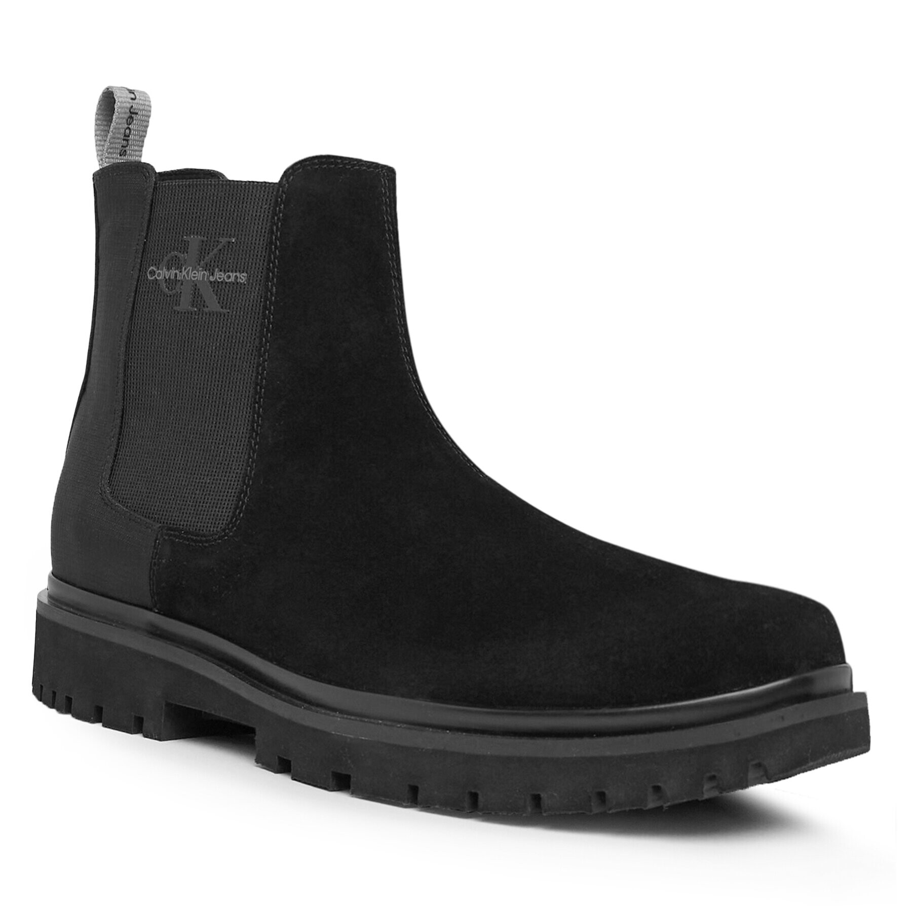 Calvin Klein Jeans Боти тип челси Eva Mid Chelsea Boot Suede YM0YM00764 Черен - Pepit.bg