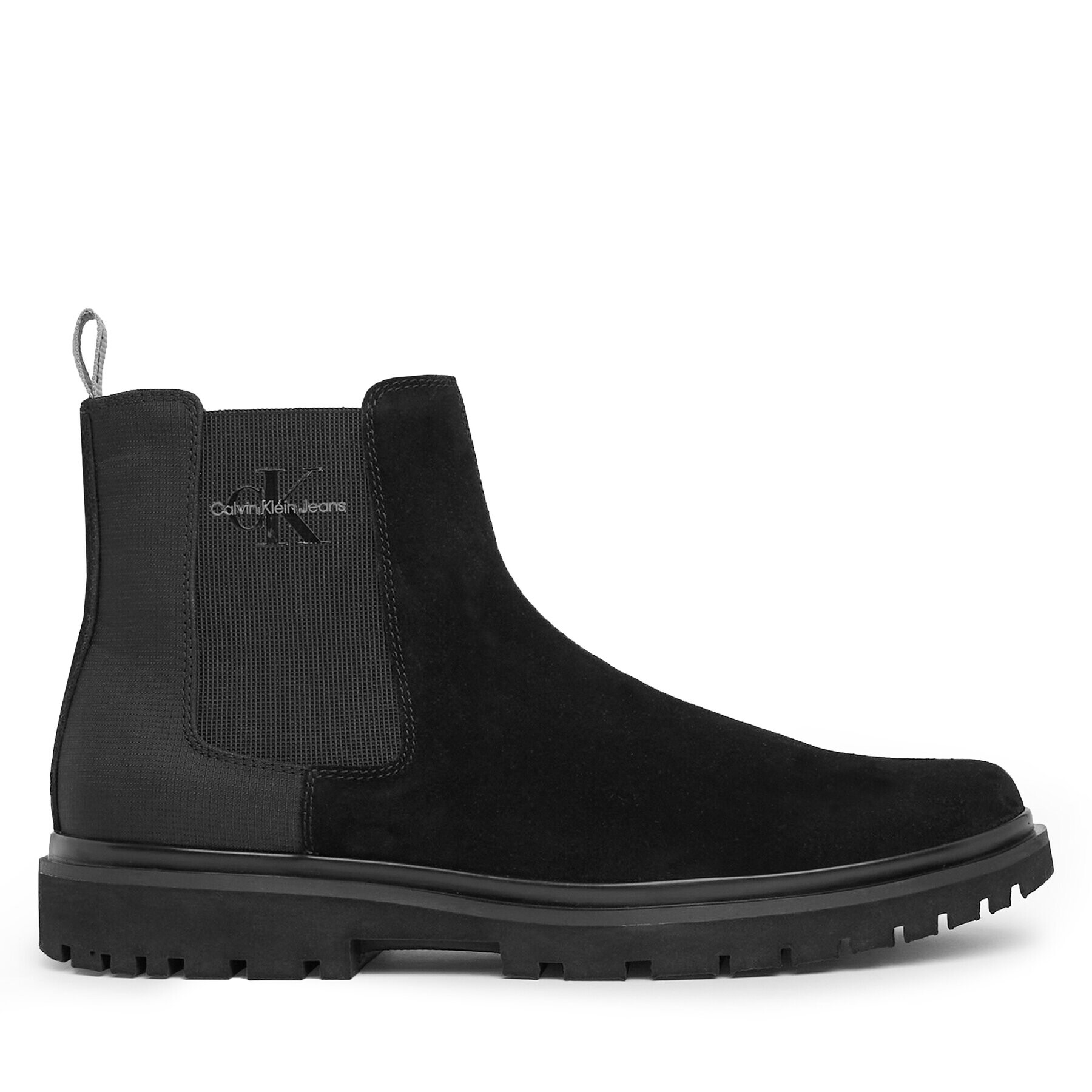 Calvin Klein Jeans Боти тип челси Eva Mid Chelsea Boot Suede YM0YM00764 Черен - Pepit.bg