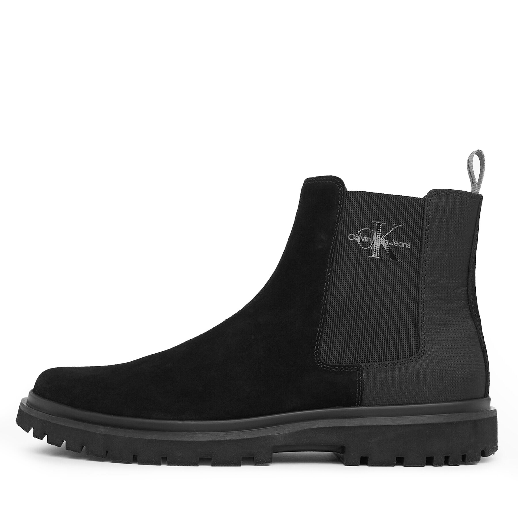 Calvin Klein Jeans Боти тип челси Eva Mid Chelsea Boot Suede YM0YM00764 Черен - Pepit.bg