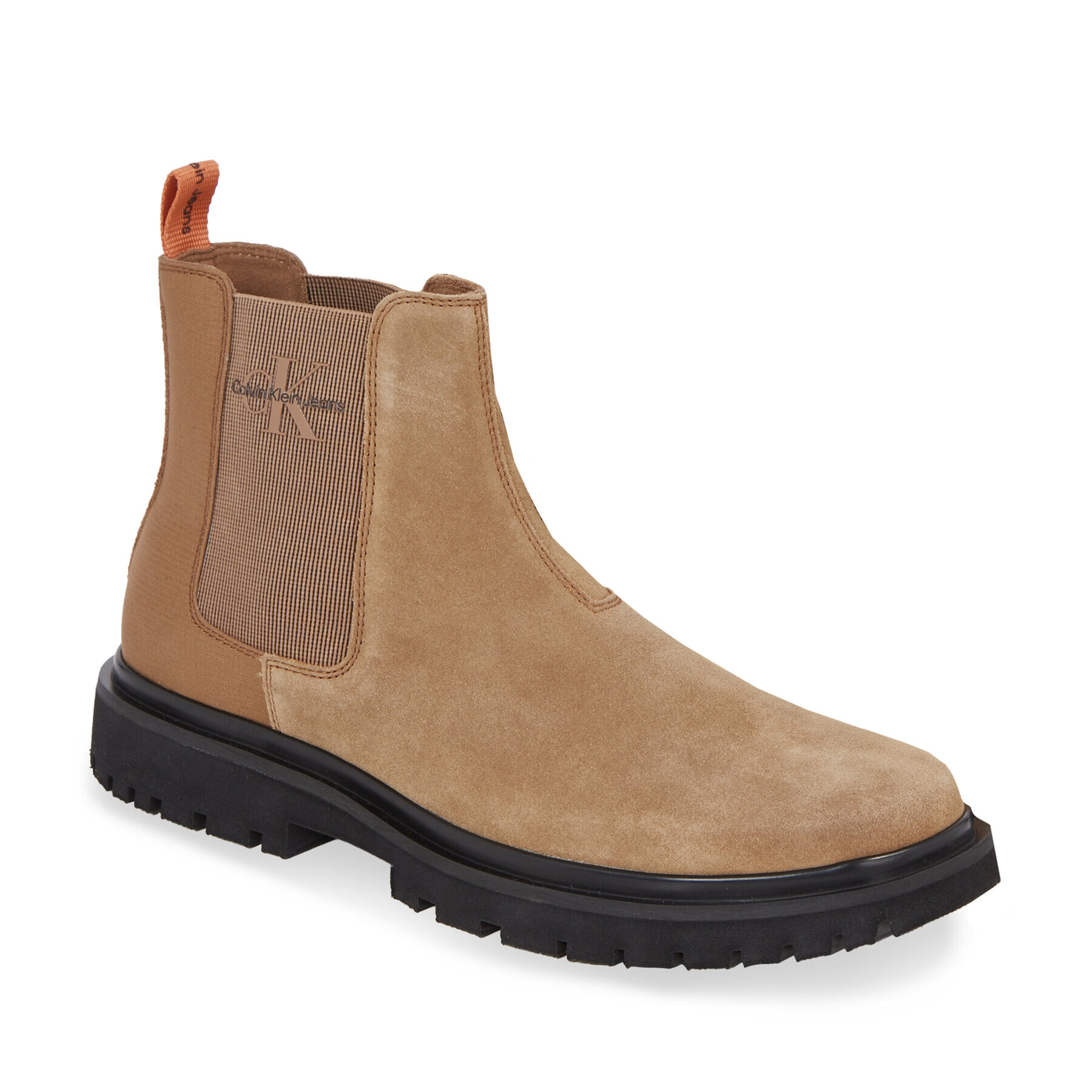 Calvin Klein Jeans Боти тип челси Eva Mid Chelsea Boot Suede YM0YM00764 Кафяв - Pepit.bg