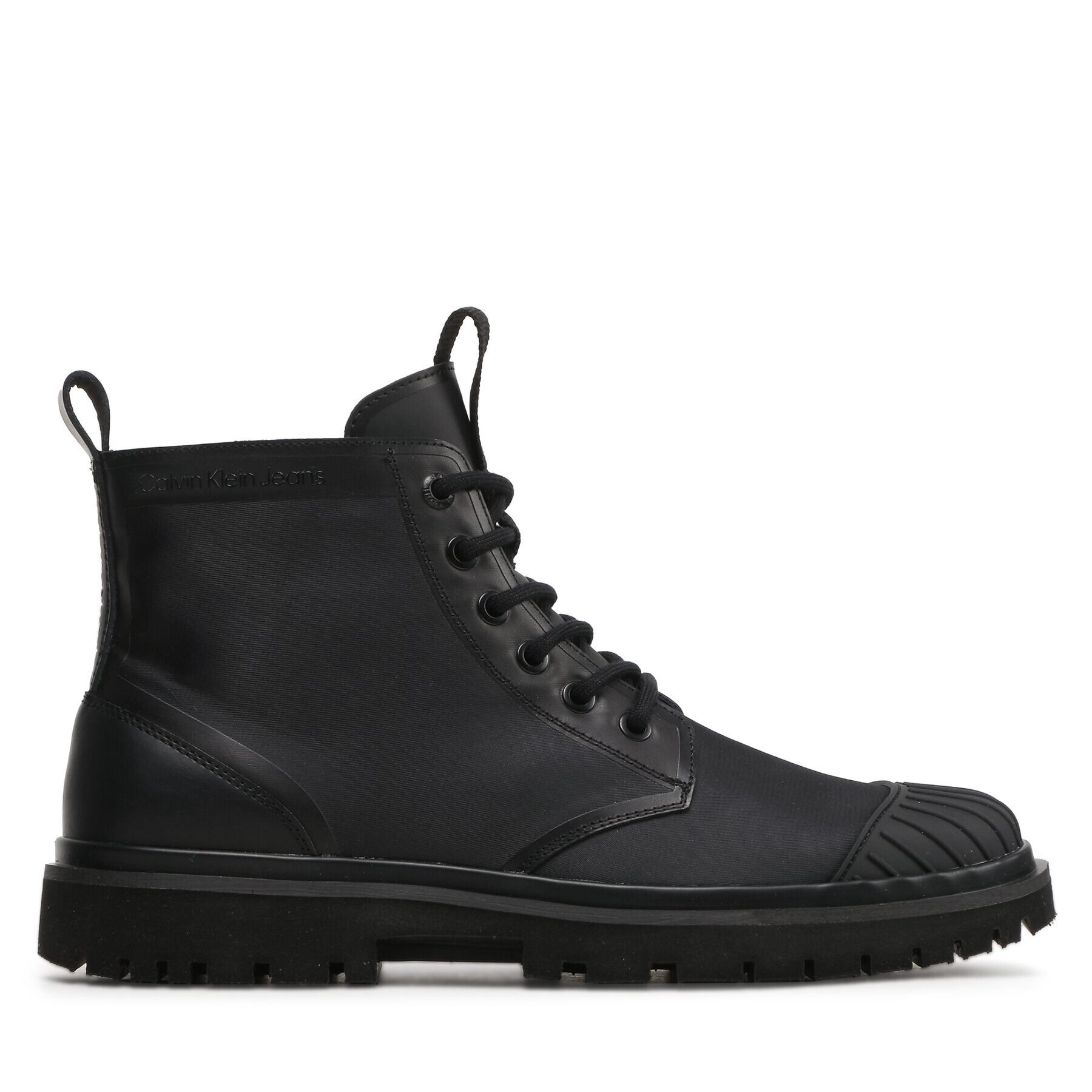 Calvin Klein Jeans Ботуши Eva Laceup Boot Mid Ny YM0YM00833 Черен - Pepit.bg