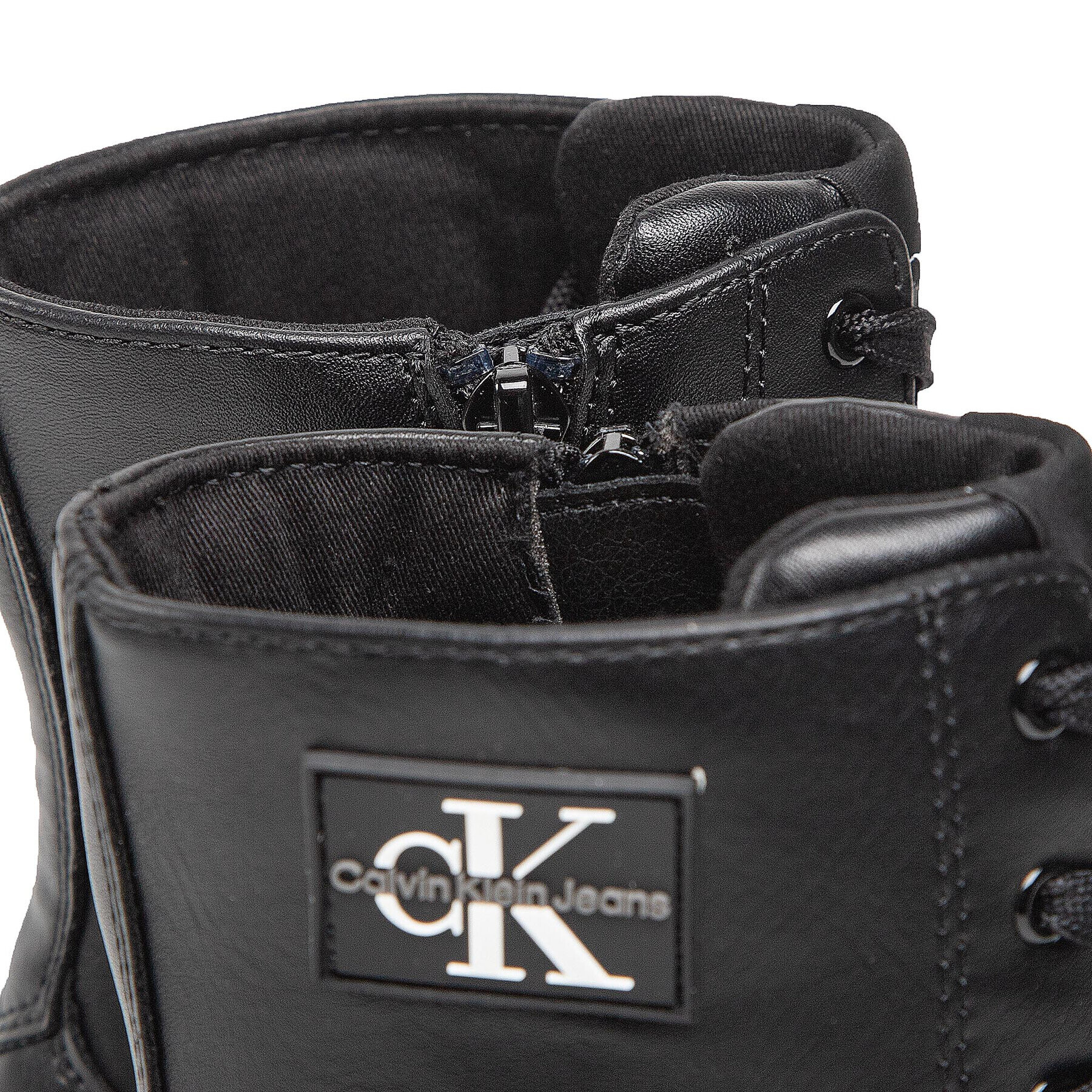 Calvin Klein Jeans Ботуши Lace-Up Bootie V3X5-80404-1355 S Черен - Pepit.bg