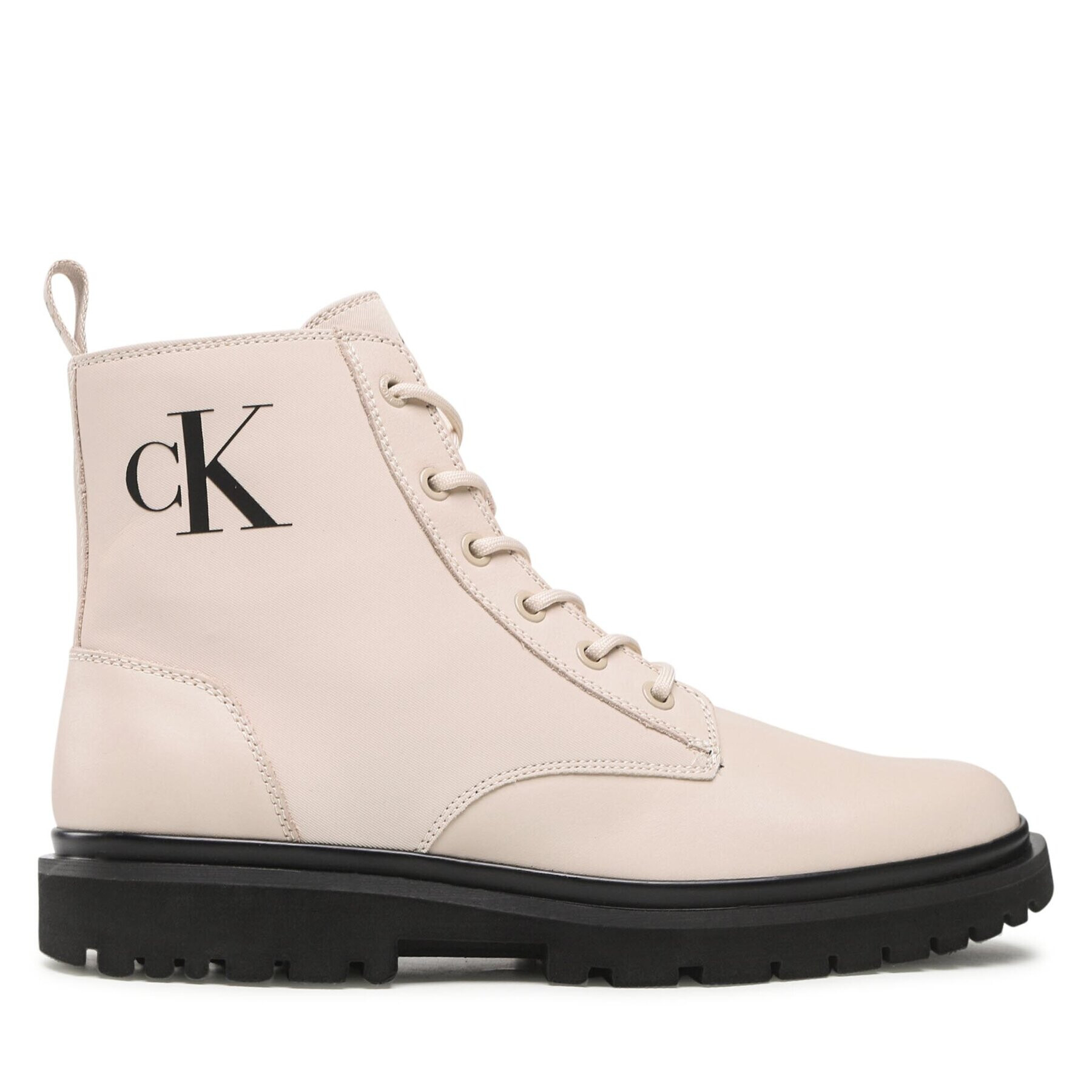 Calvin Klein Jeans Ботуши Lug Laceup Boot YM0YM00562 Бежов - Pepit.bg
