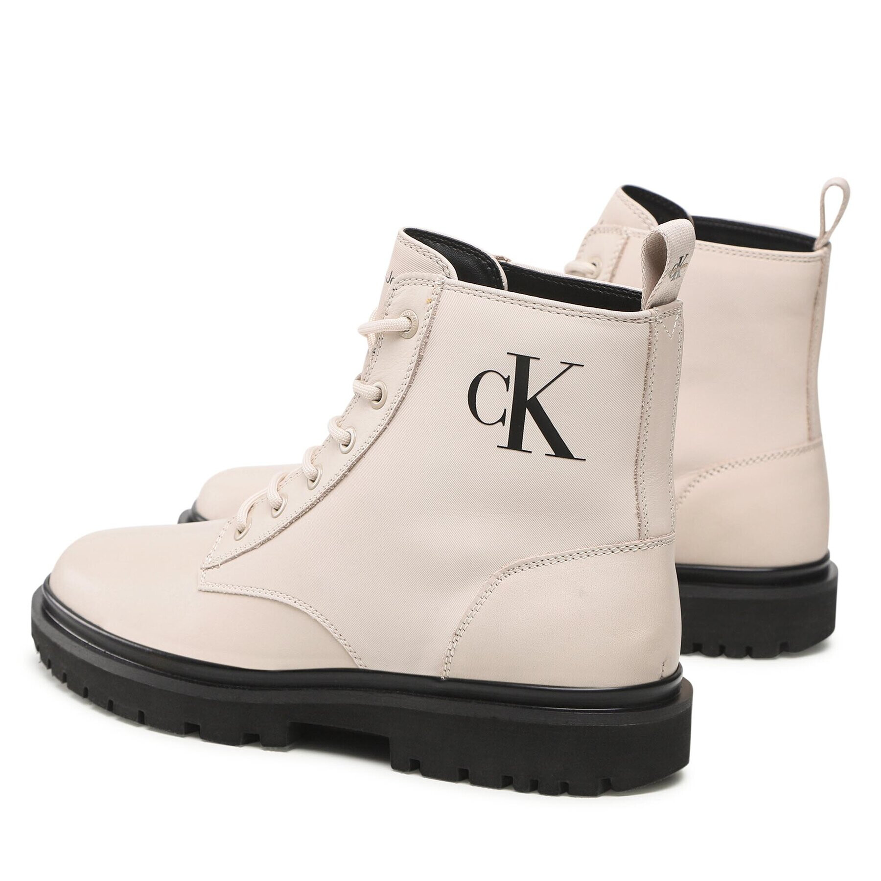 Calvin Klein Jeans Ботуши Lug Laceup Boot YM0YM00562 Бежов - Pepit.bg