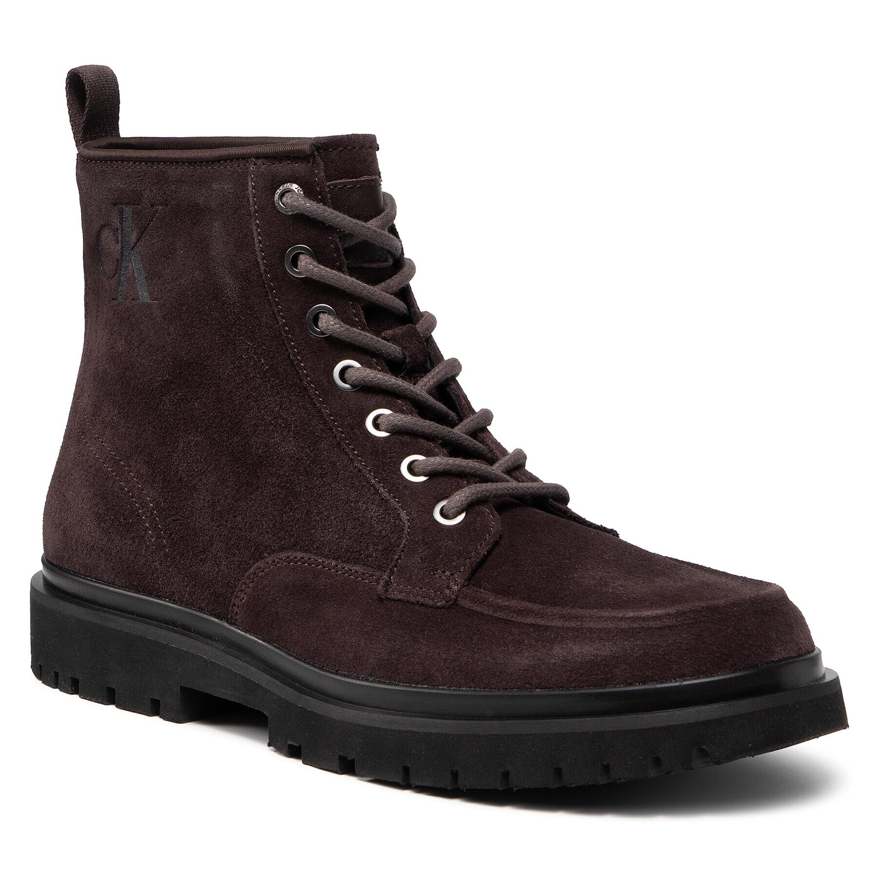 Calvin Klein Jeans Ботуши Lug Mid Laceup Boot YM0YM00240 Кафяв - Pepit.bg