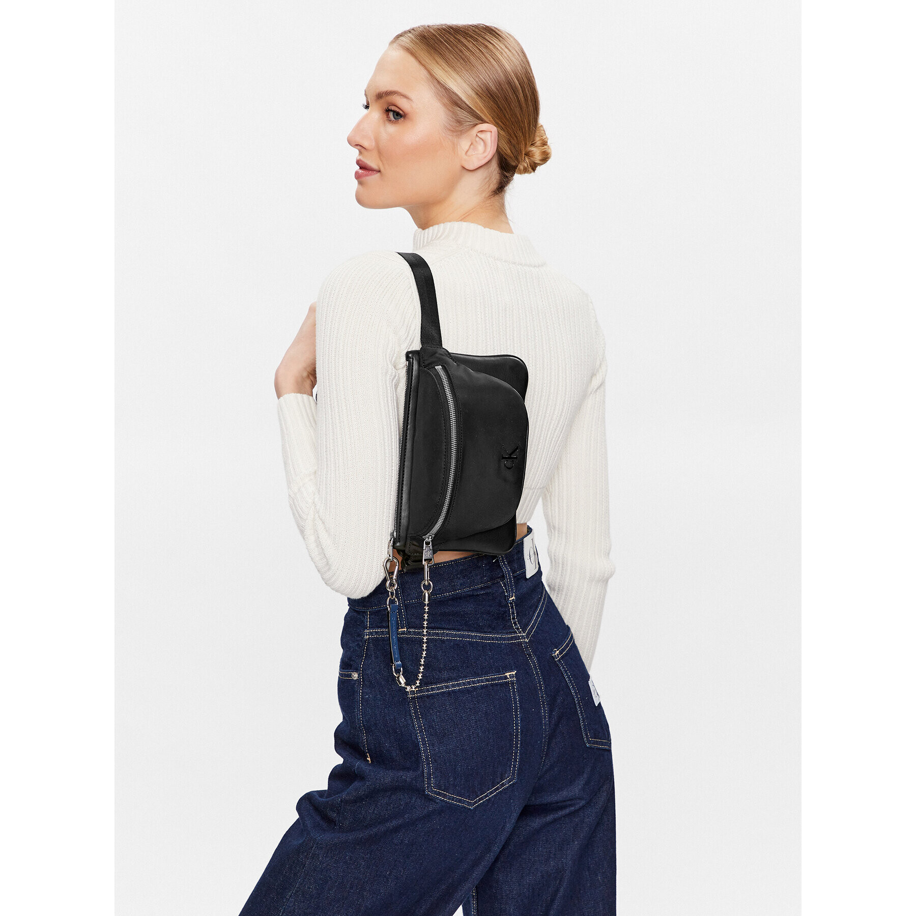 Calvin Klein Jeans Чанта за кръст Sculpted Waistbag14 Mix K60K610315 Черен - Pepit.bg