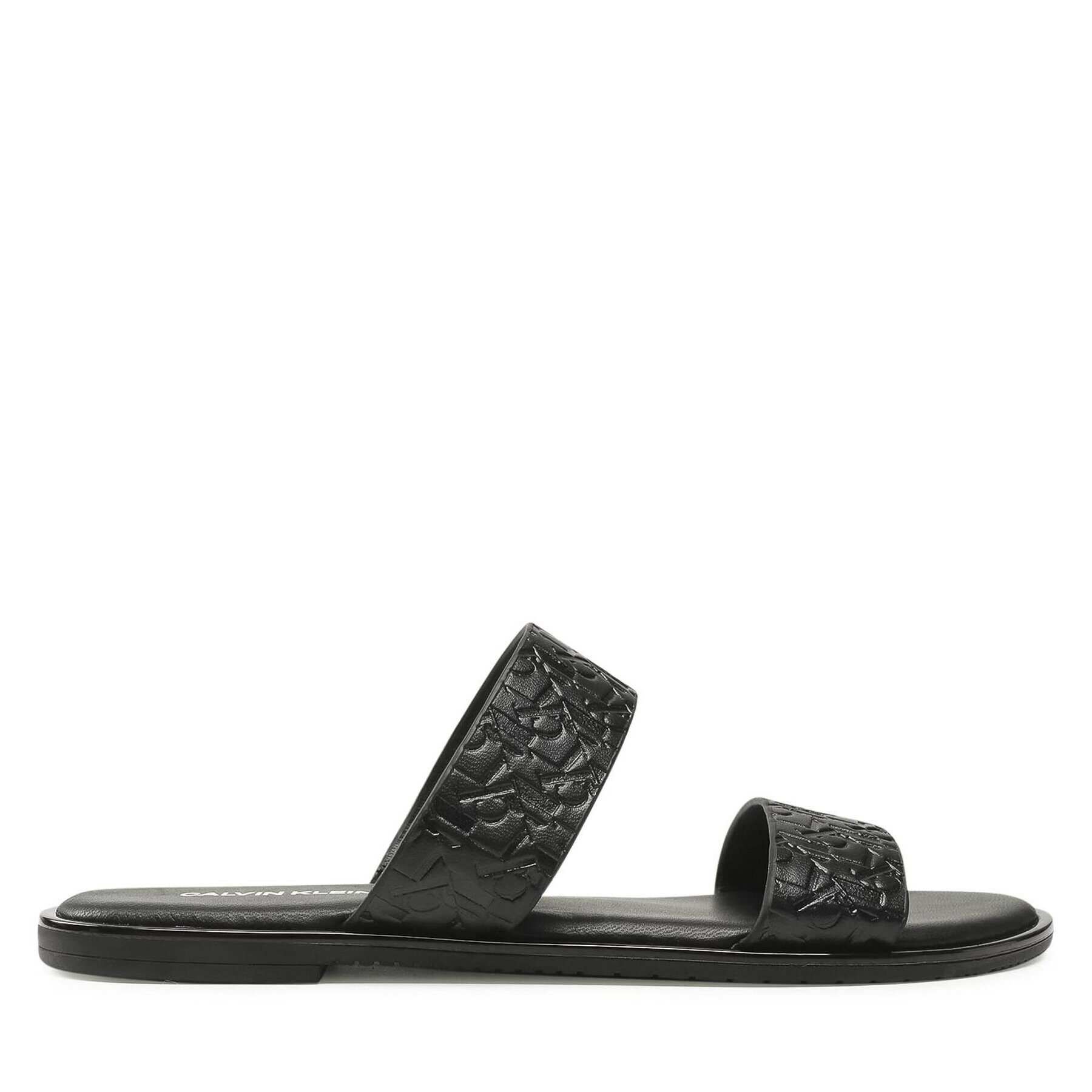 Calvin Klein Jeans Чехли Flat Sandal Twostraps Em Pa-Pl YW0YW00141 Черен - Pepit.bg