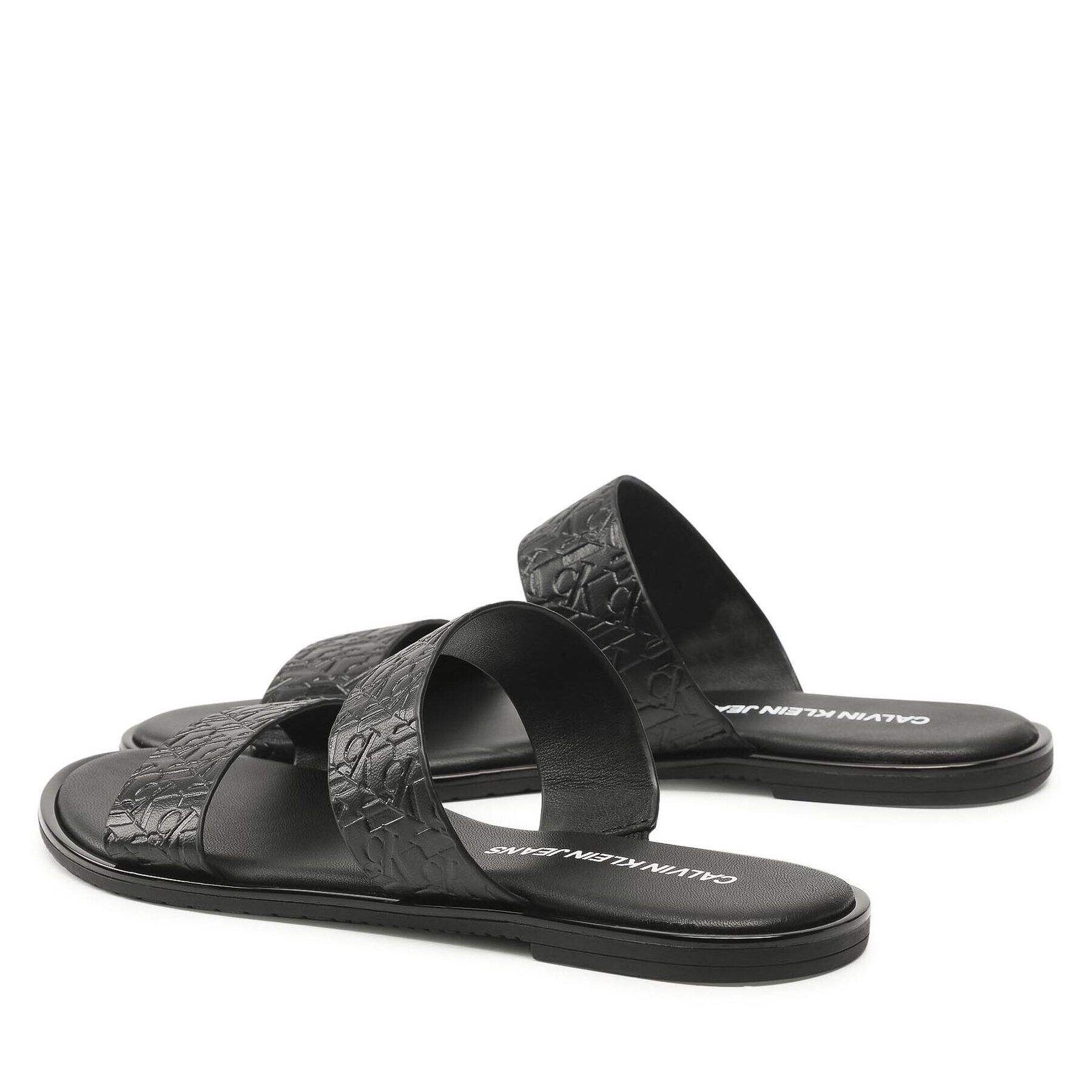 Calvin Klein Jeans Чехли Flat Sandal Twostraps Em Pa-Pl YW0YW00141 Черен - Pepit.bg