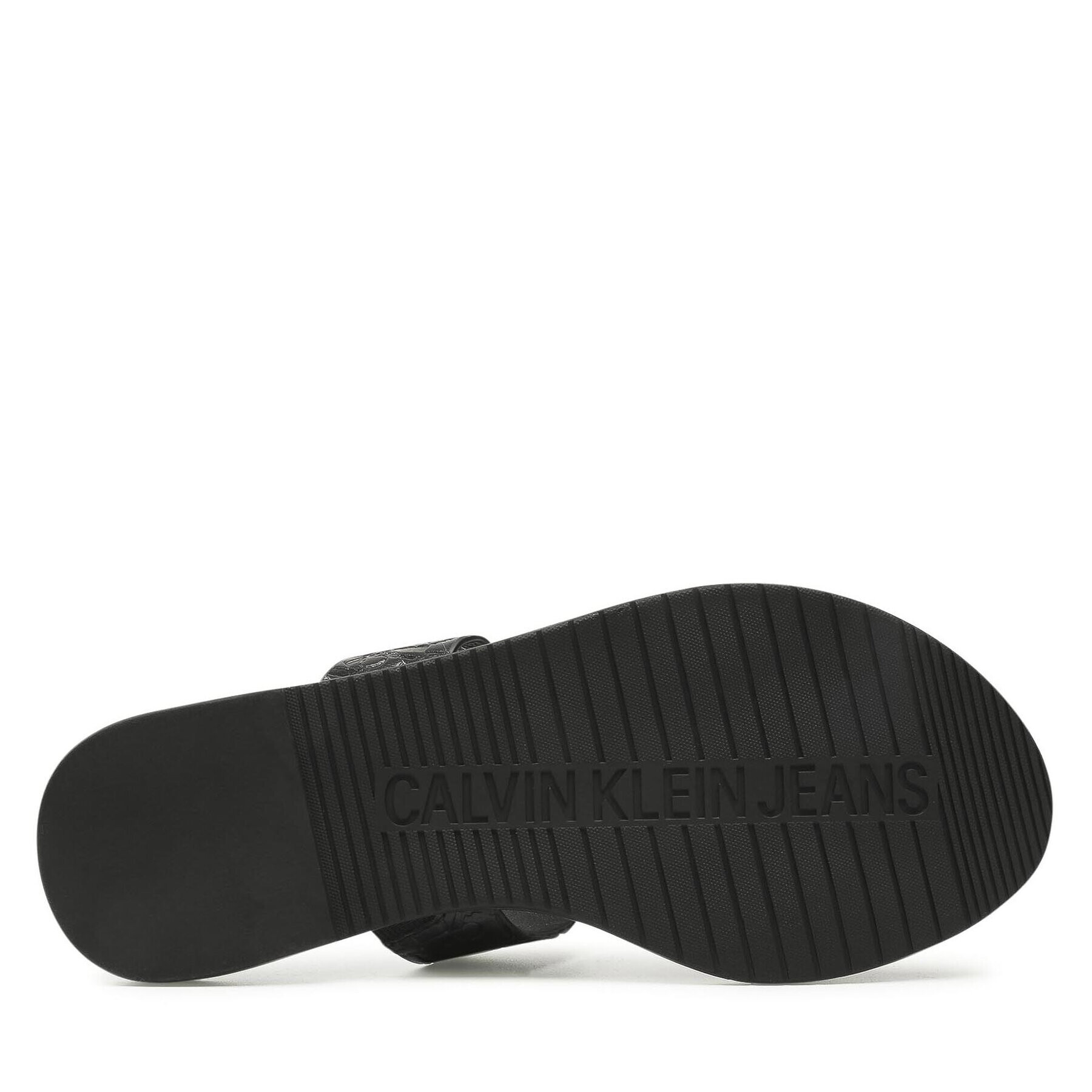 Calvin Klein Jeans Чехли Flat Sandal Twostraps Em Pa-Pl YW0YW00141 Черен - Pepit.bg